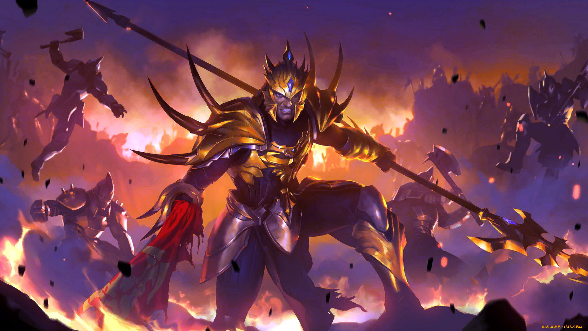 видео, игры, league, of, legends, , legends, of, runeterra, jarvan, iv, воины, бой, копье