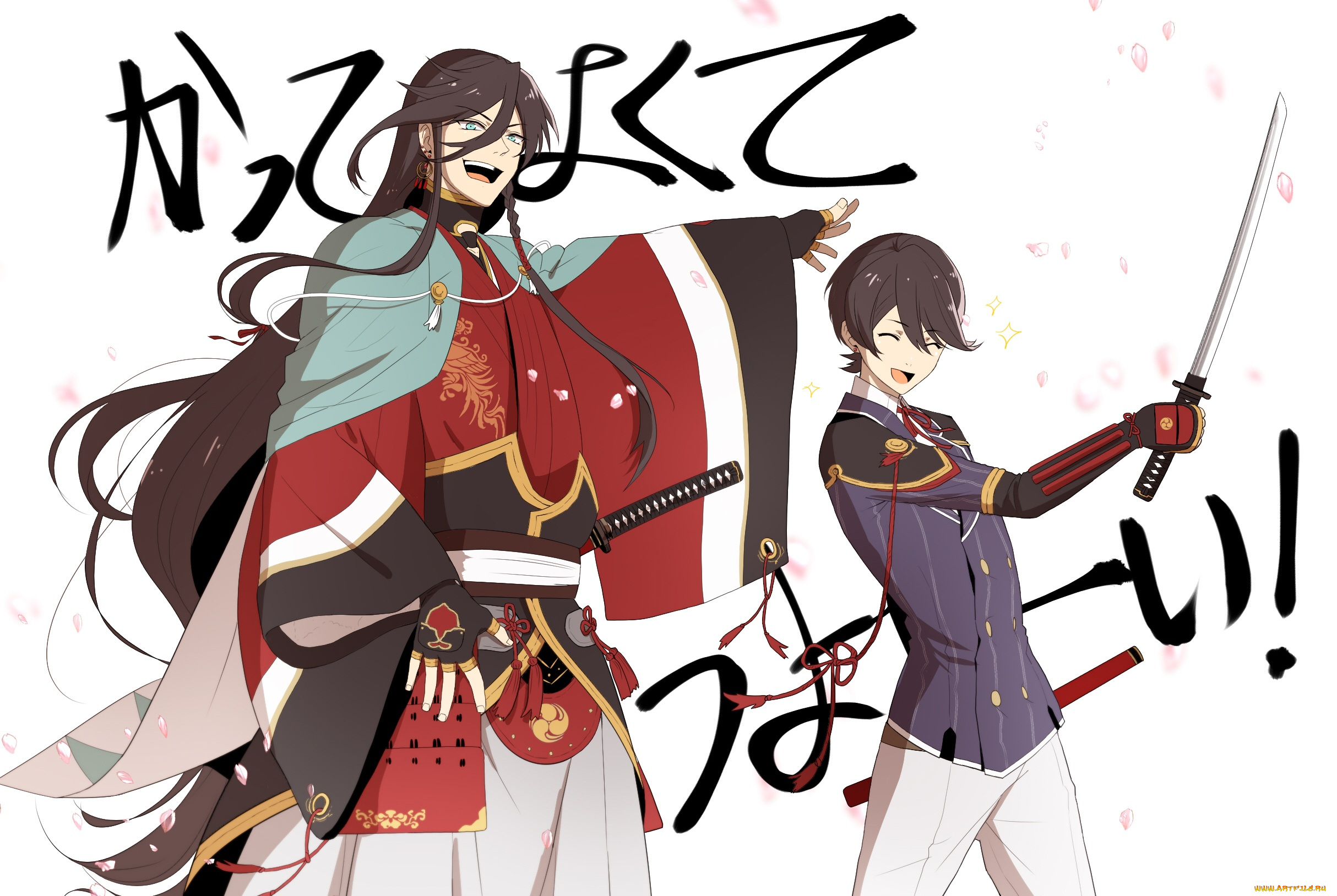 аниме, touken, ranbu, танец, мечей