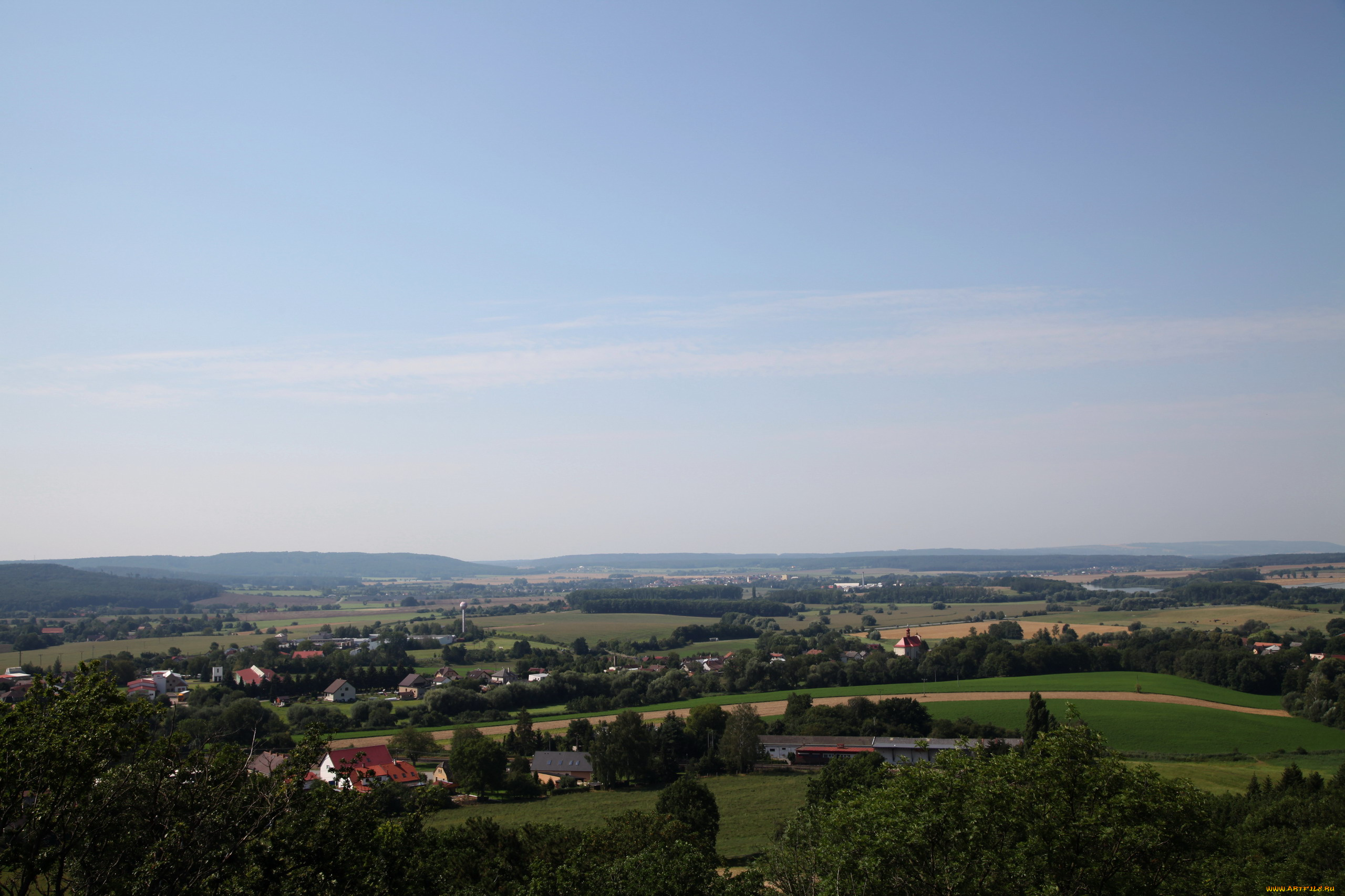 чехия, города, -, панорамы, панорама