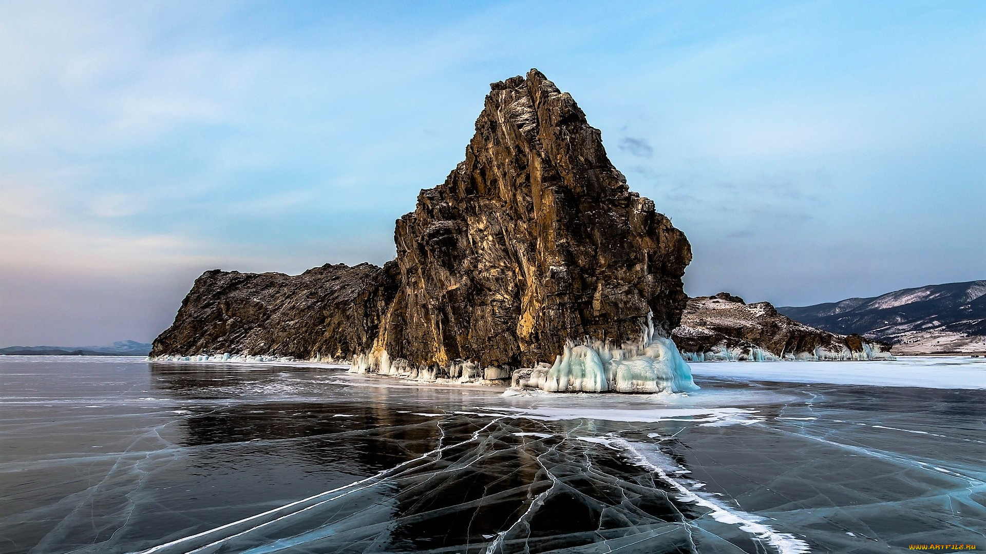 природа, реки, озера, скала, озеро, лед