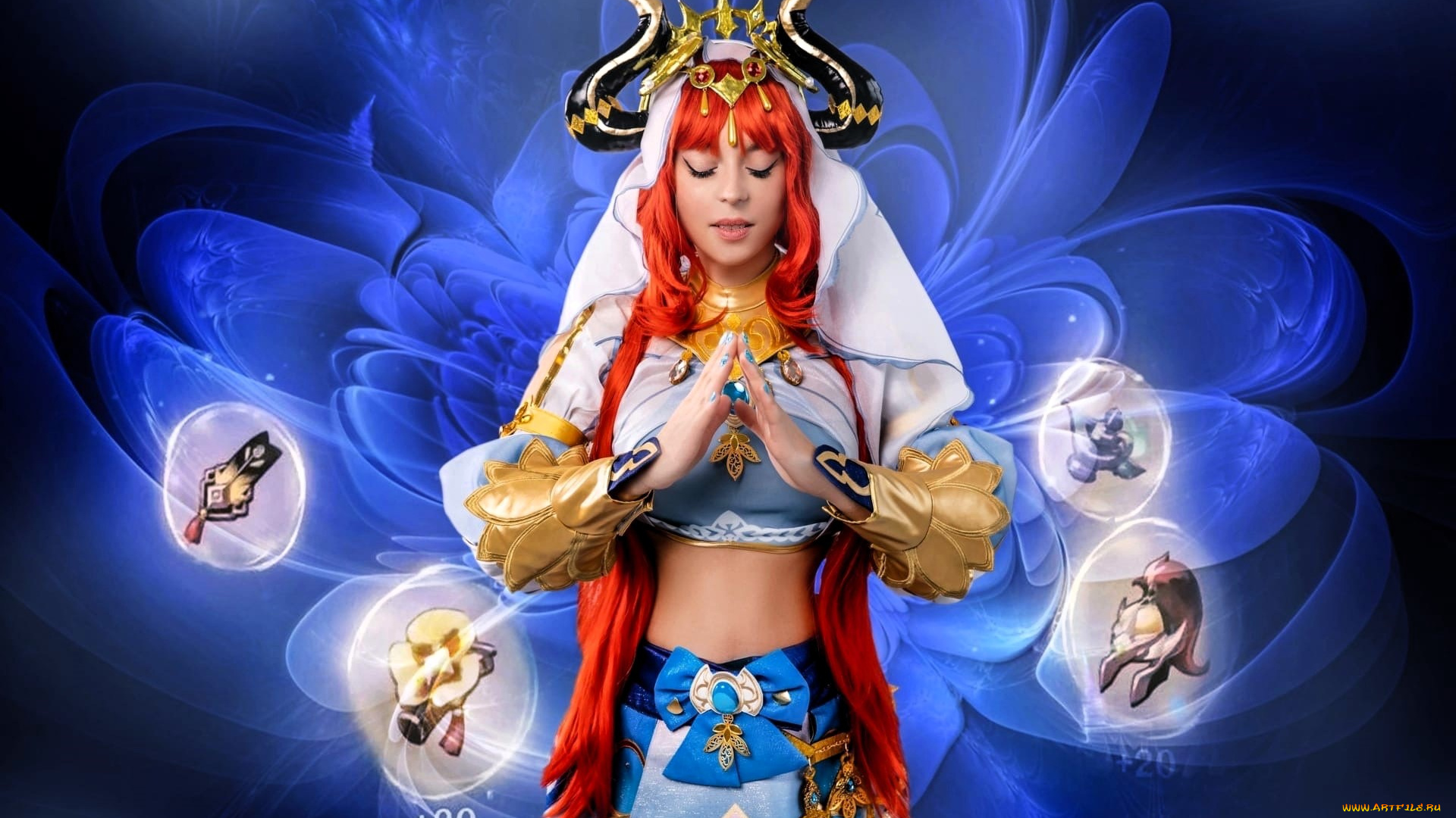 девушки, анна, шаховская, образ, косплей, наряд, украшения, цветок