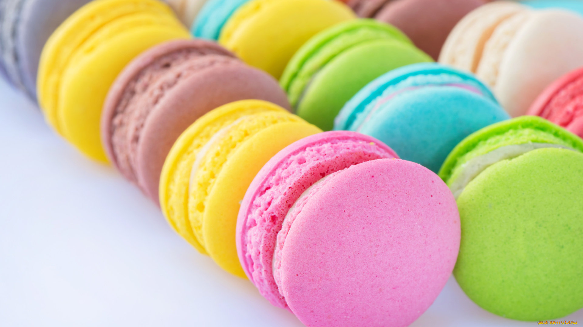 еда, макаруны, лакомство, печенье, ассорти