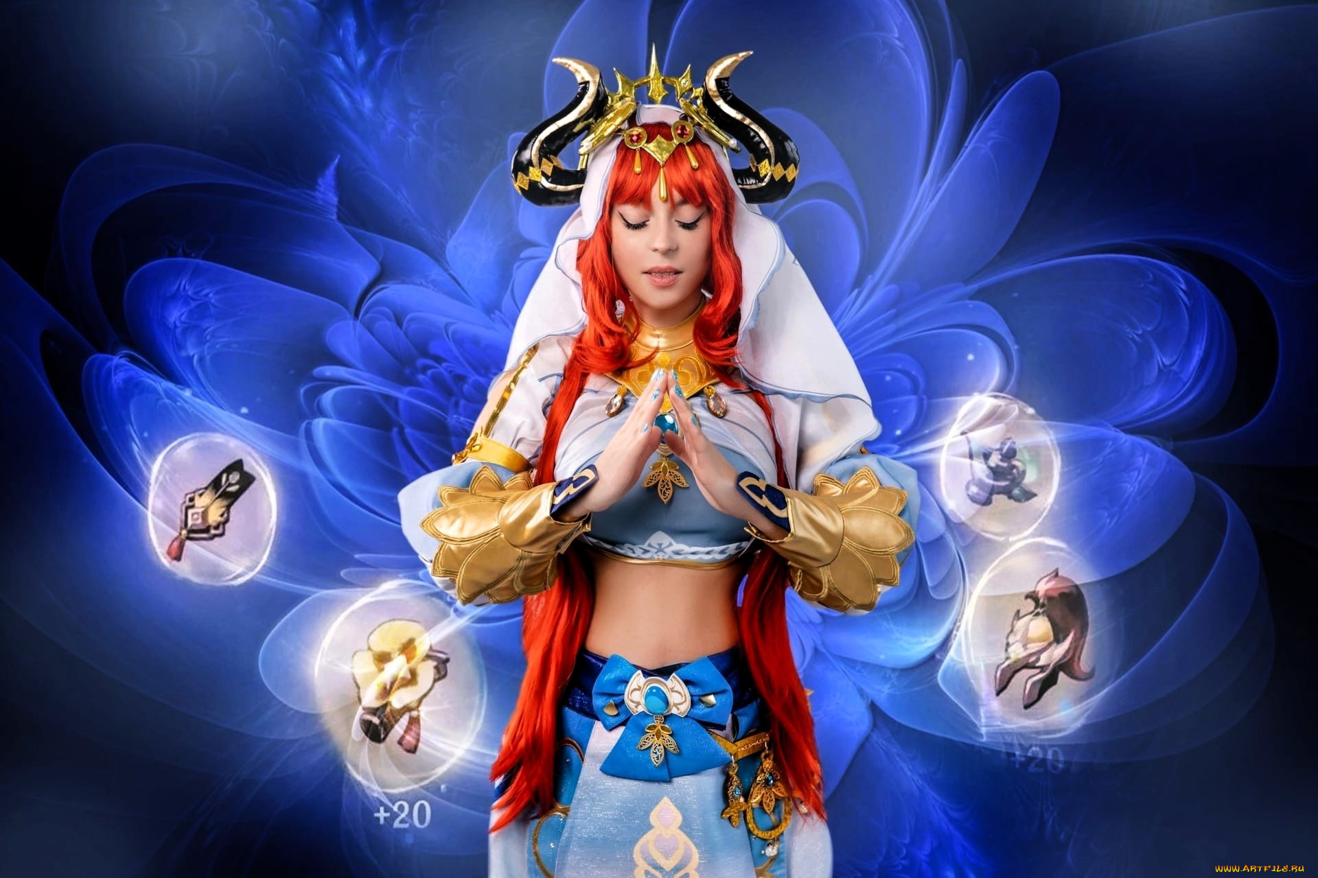 девушки, анна, шаховская, образ, косплей, наряд, украшения, цветок