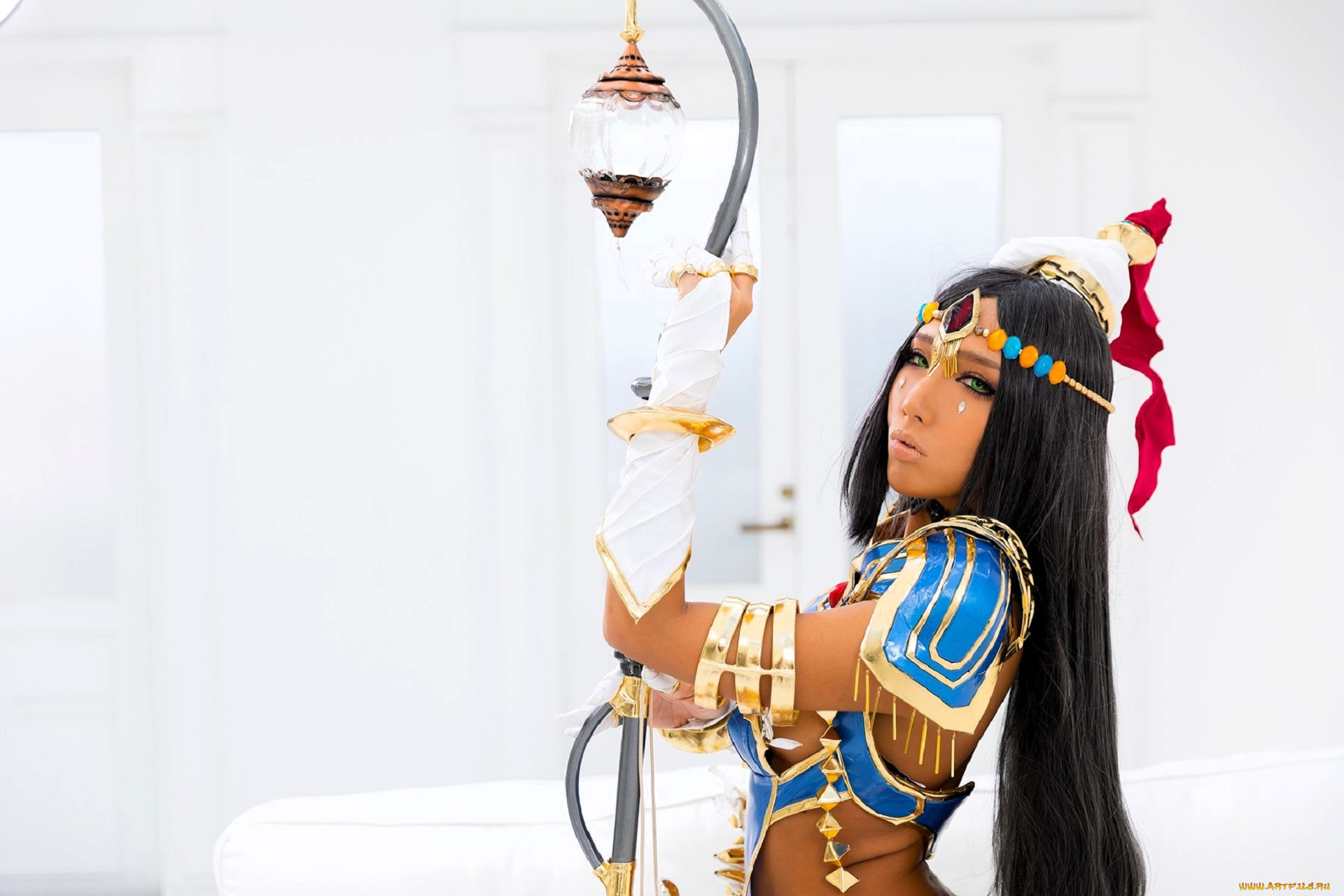 девушки, nonsummerjack, образ, косплей, наряд, украшения, посох