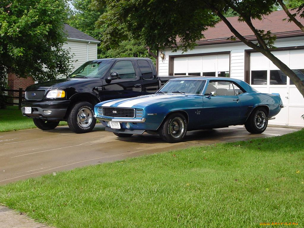 автомобили, разные, вместе