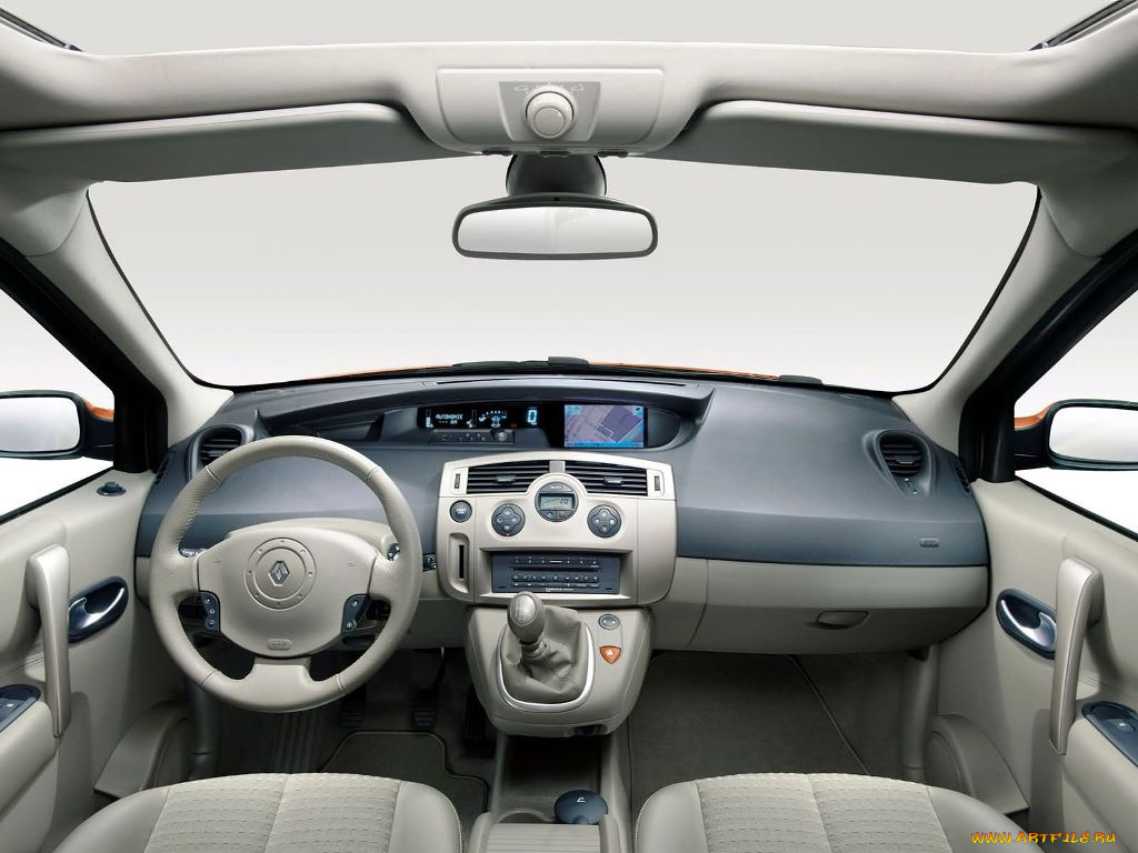 renault, scenic, ii, 2003, автомобили, интерьеры