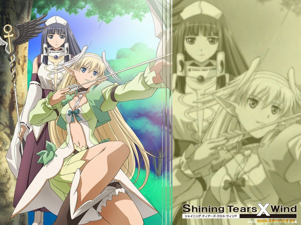 аниме, shining, tears, wind