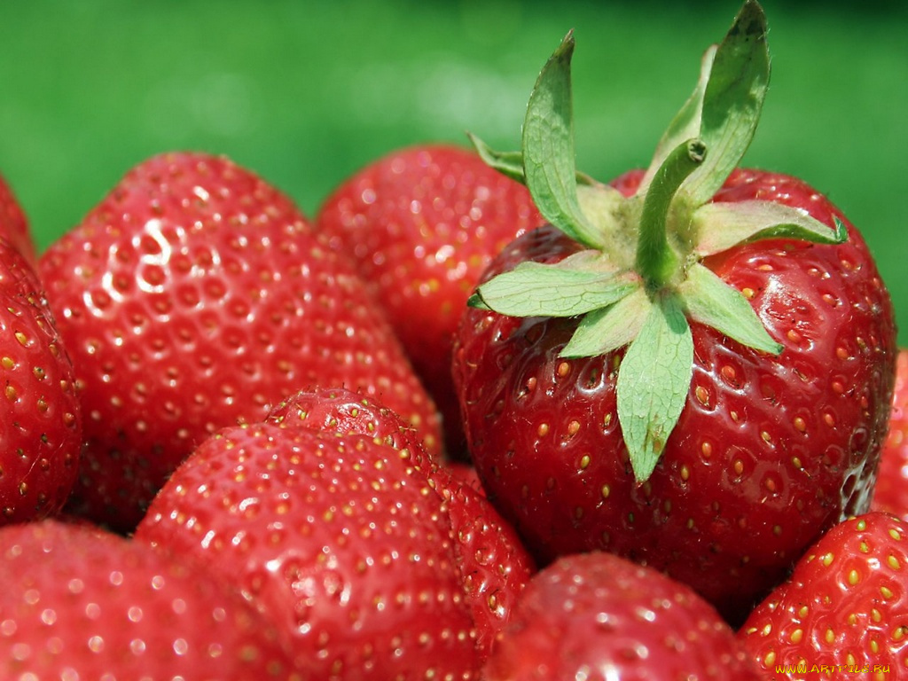 еда, клубника, земляника