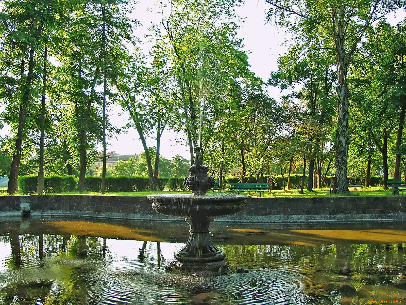 города, фонтаны