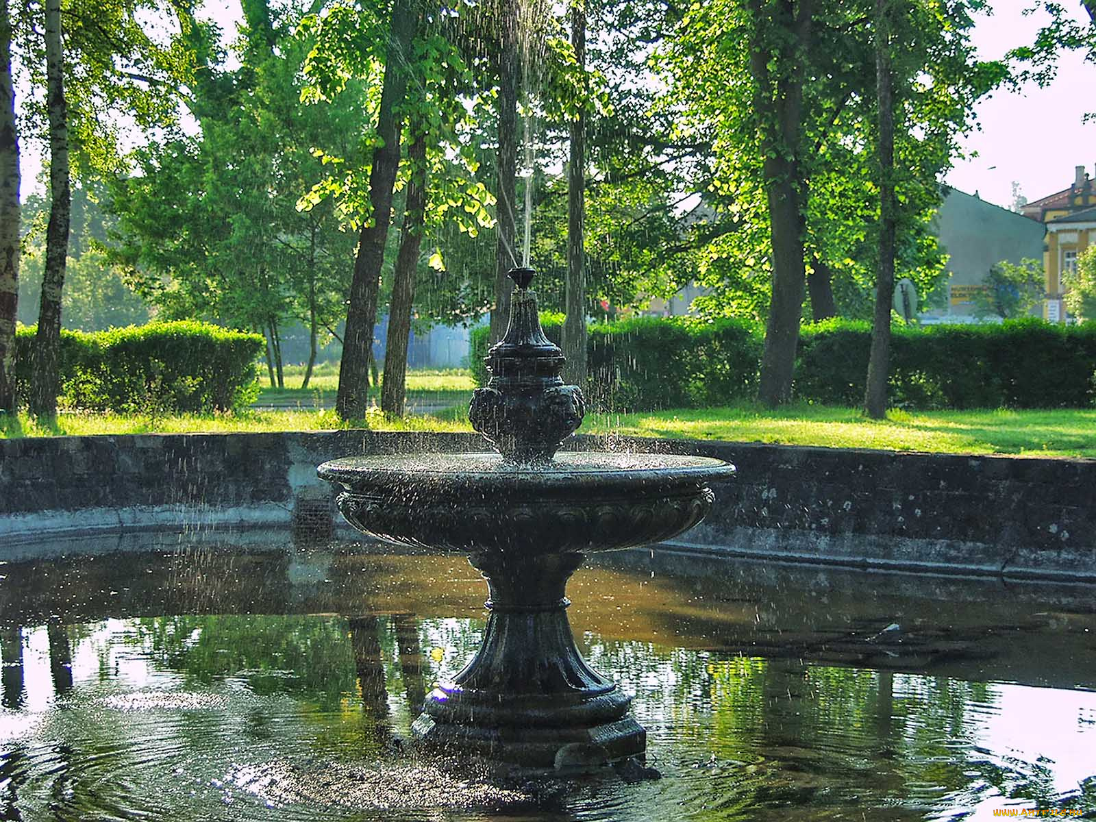 города, фонтаны