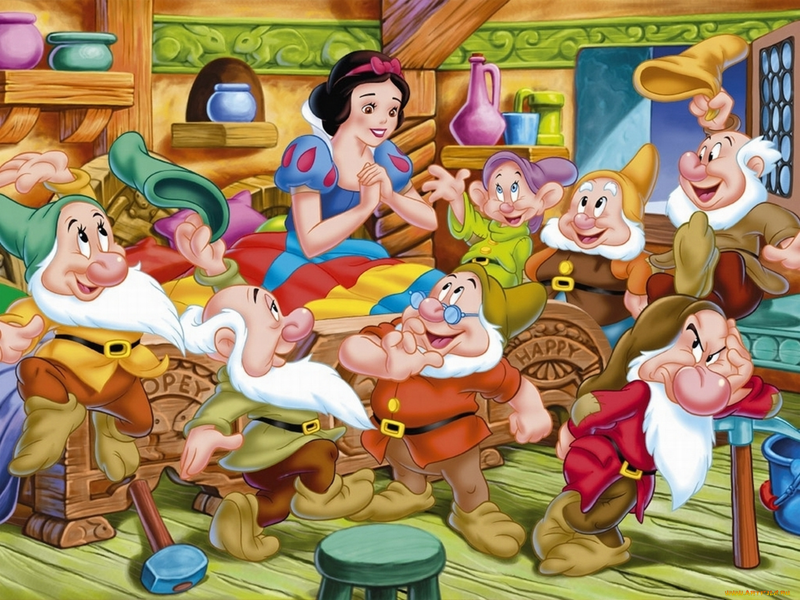 мультфильмы, snow, white, and, the, seven, dwarfs, disney, белоснежка, гномы