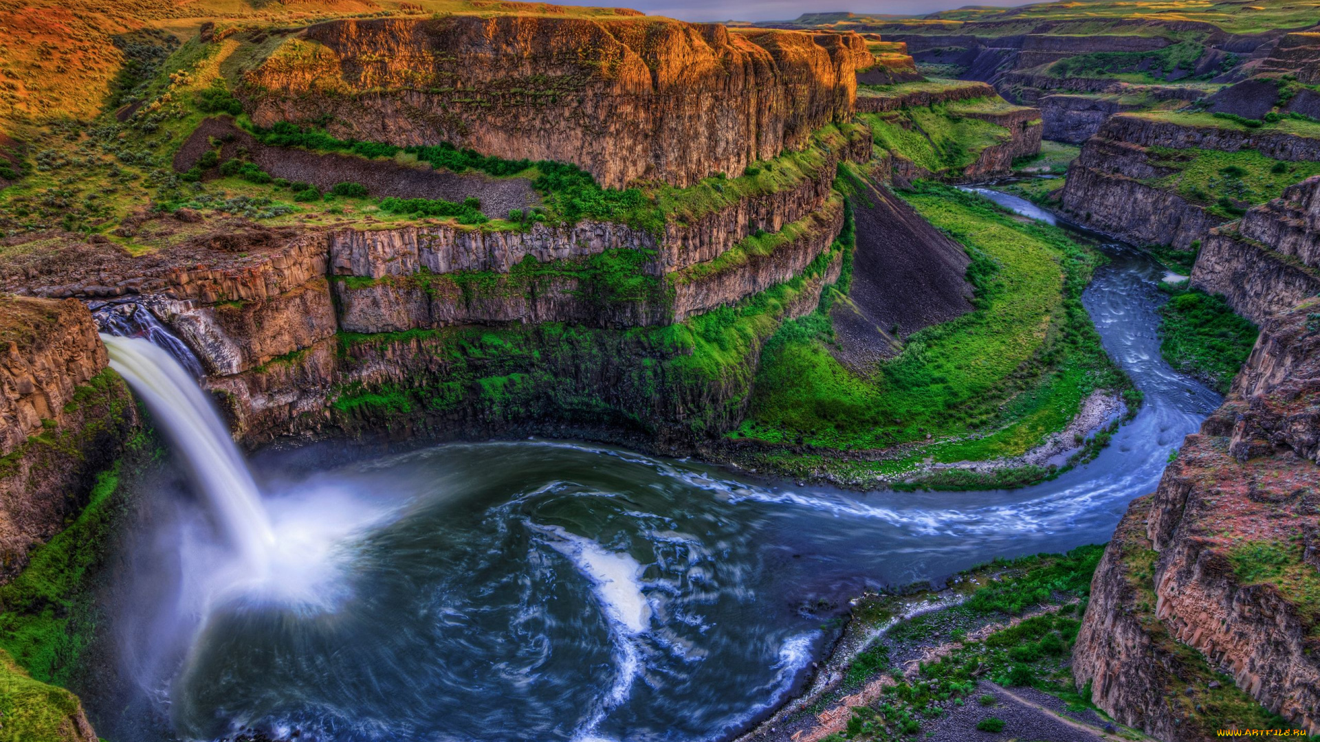 palouse, falls, природа, водопады