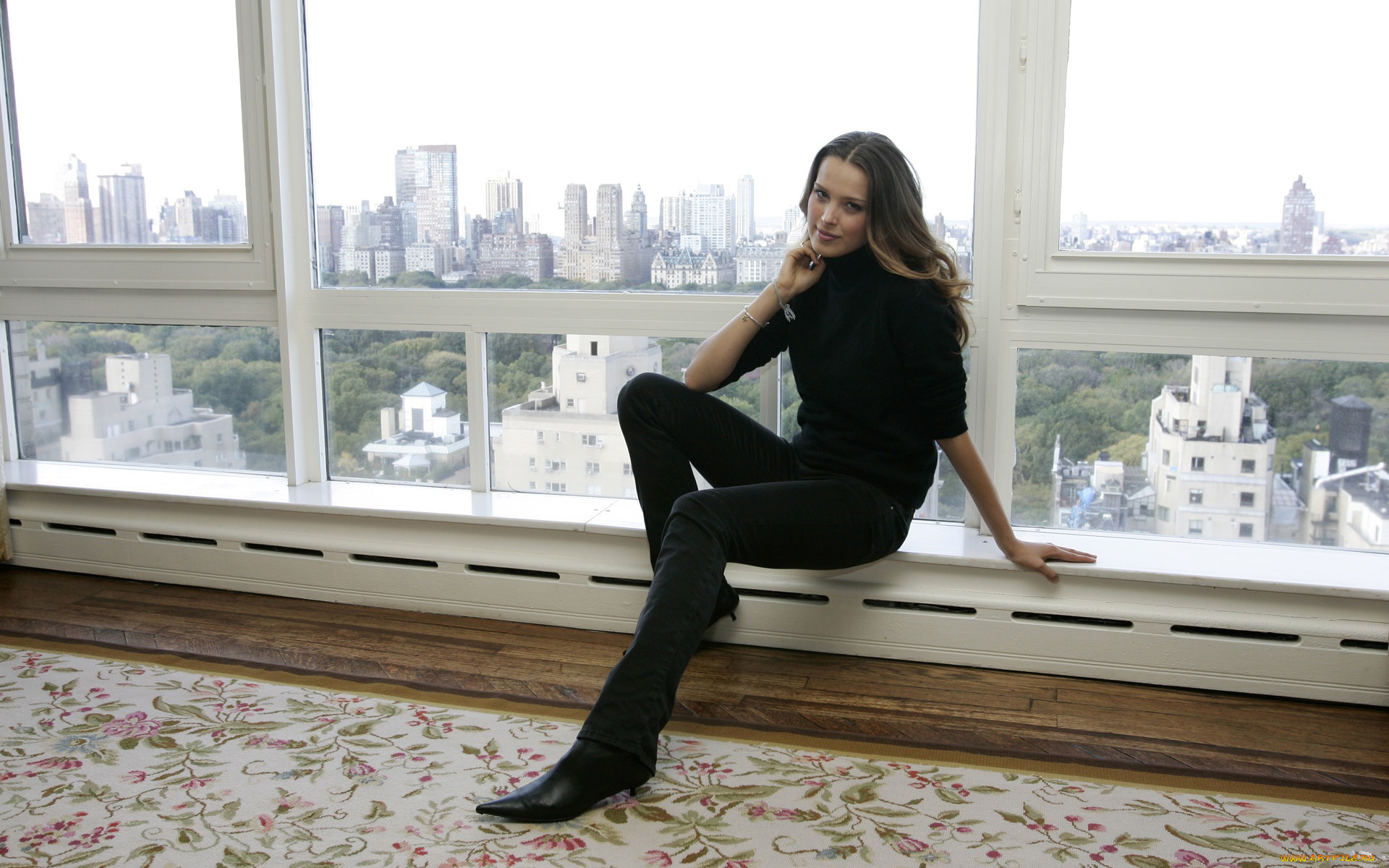 Petra, Nemcova, девушки, , , окно, панорама, блондинка