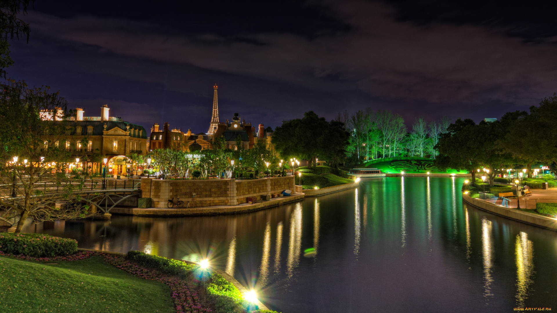 города, диснейленд, америка, штат, флорида, парк, диснея, кусочек, парижа