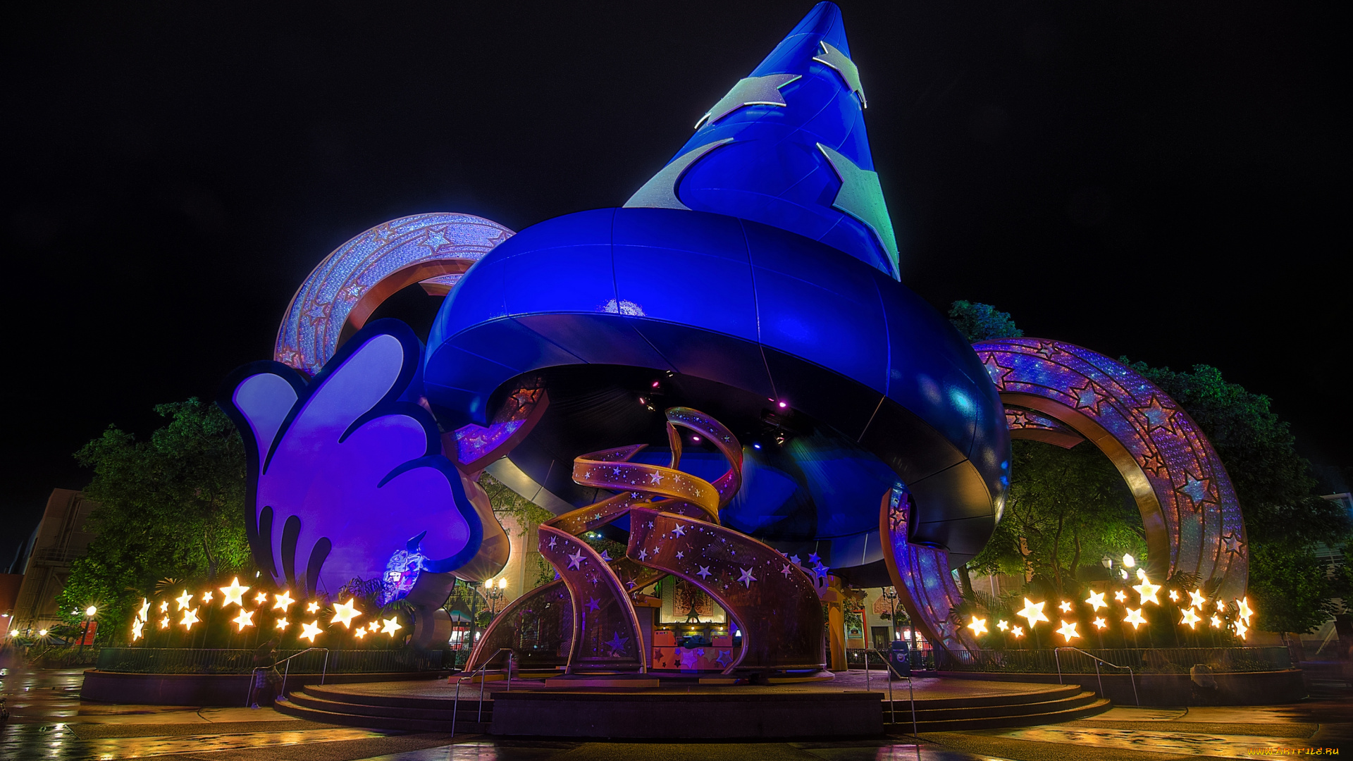 города, диснейленд, hdr