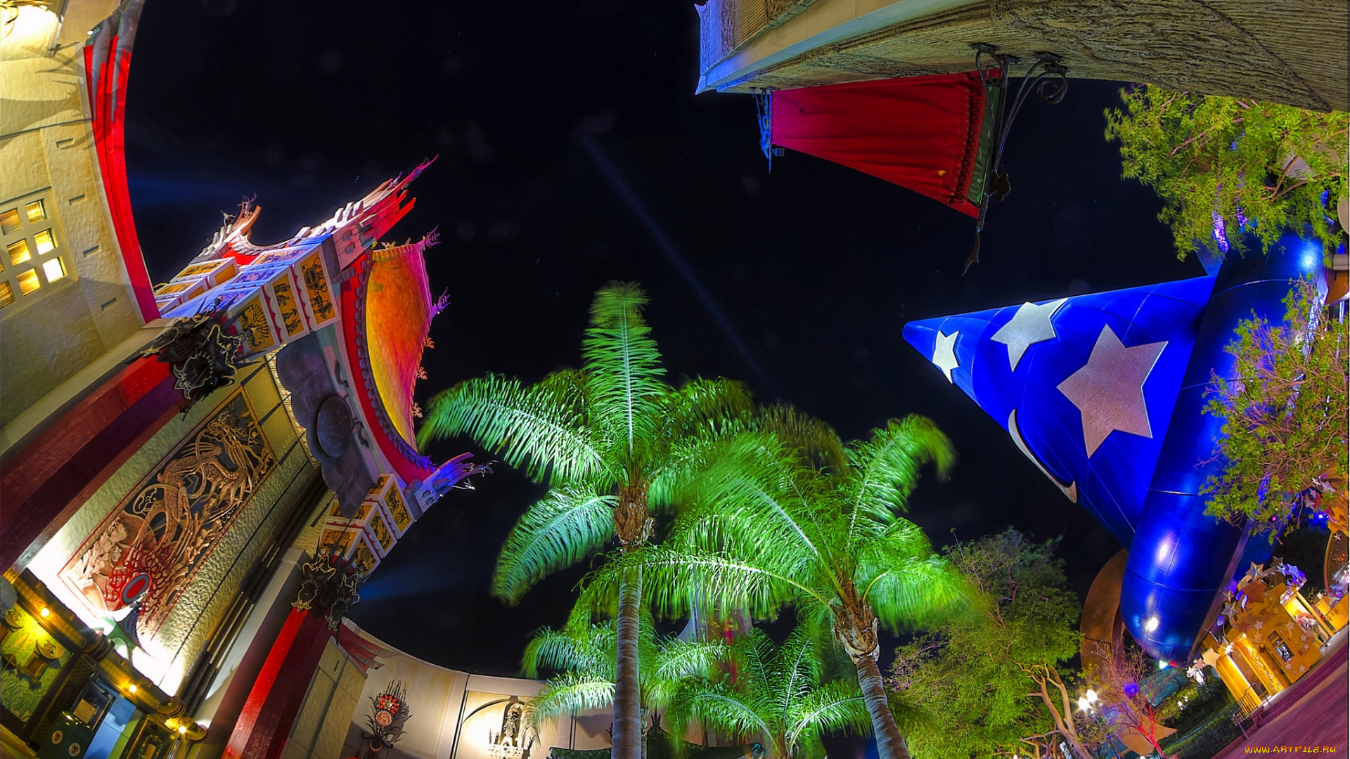 города, диснейленд, hdr