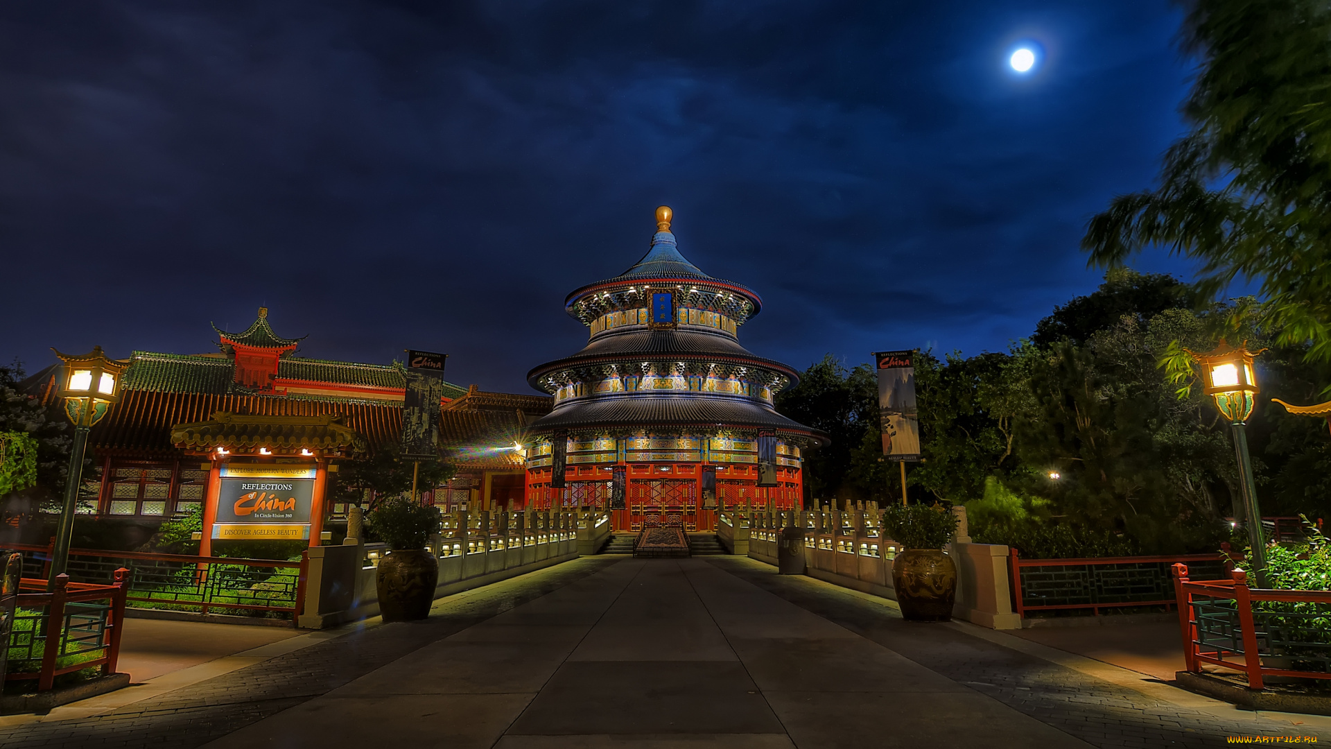 города, диснейленд, hdr