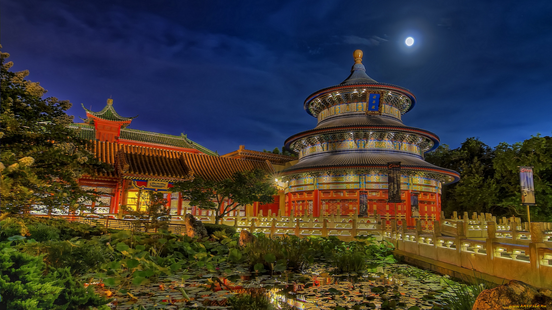 города, диснейленд, hdr