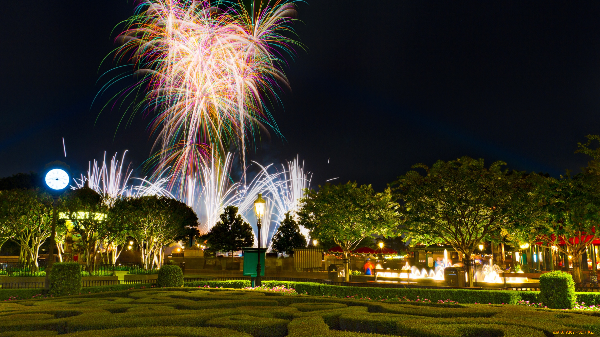 города, диснейленд, шоу, представление, сша, фейерверк, зрелище, штат, флорида, парк