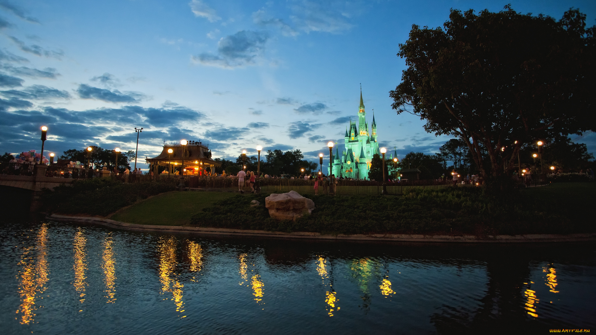 города, диснейленд, штат, флорида, америка