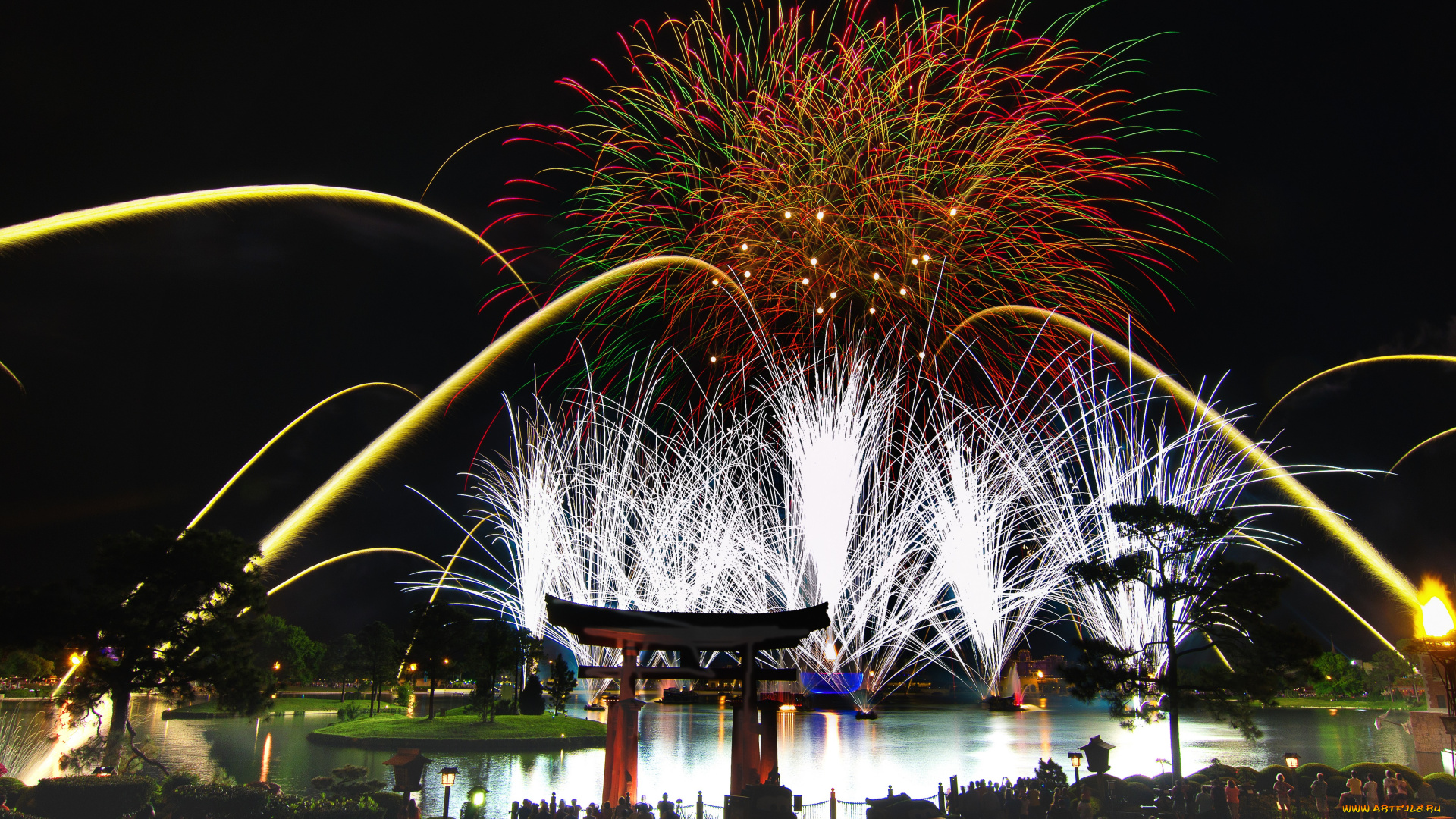 города, диснейленд, сша, фейерверк, шоу, представление, зрелище, штат, флорида