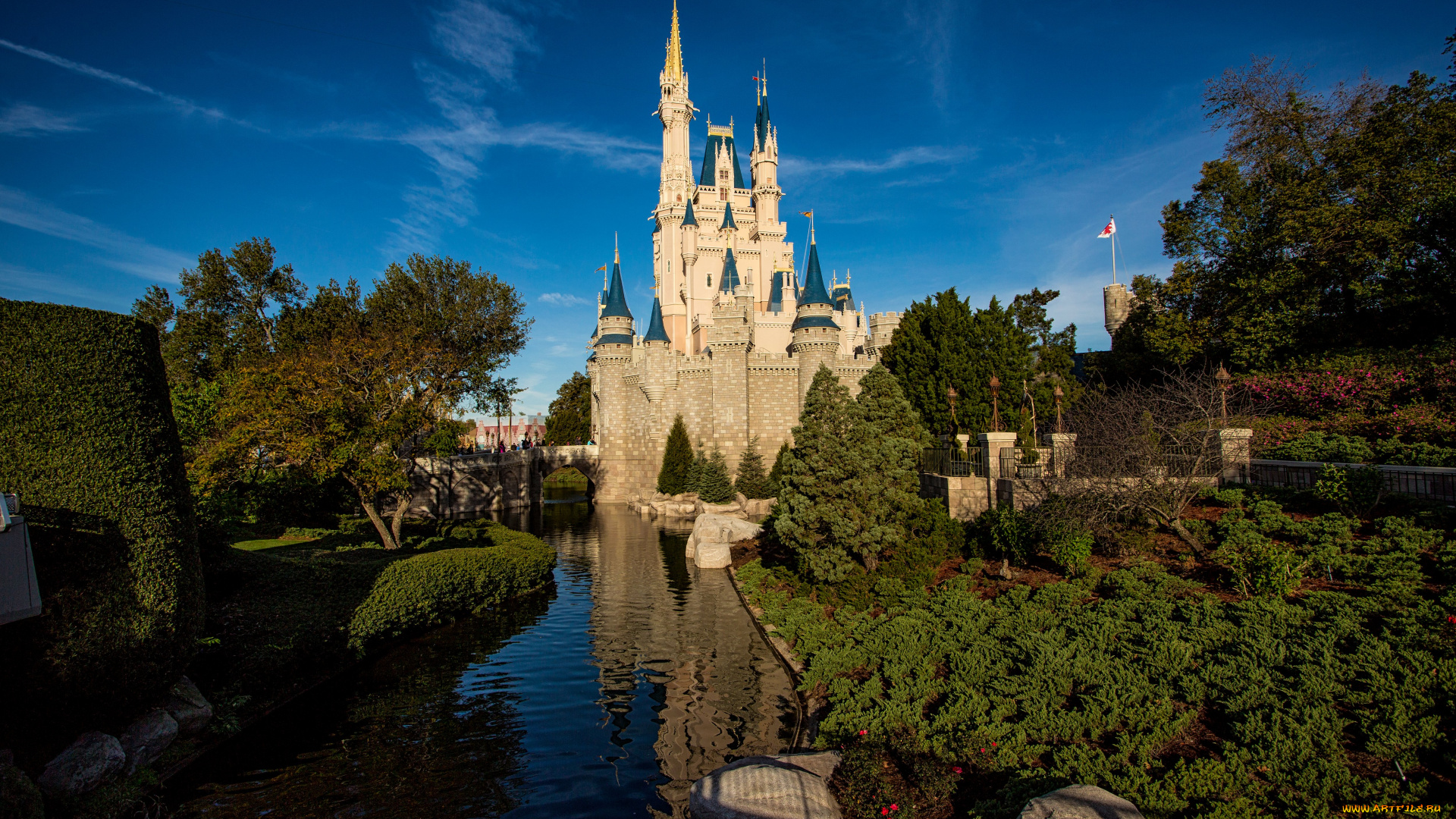 города, диснейленд, волшебное, королевство, замок, парк