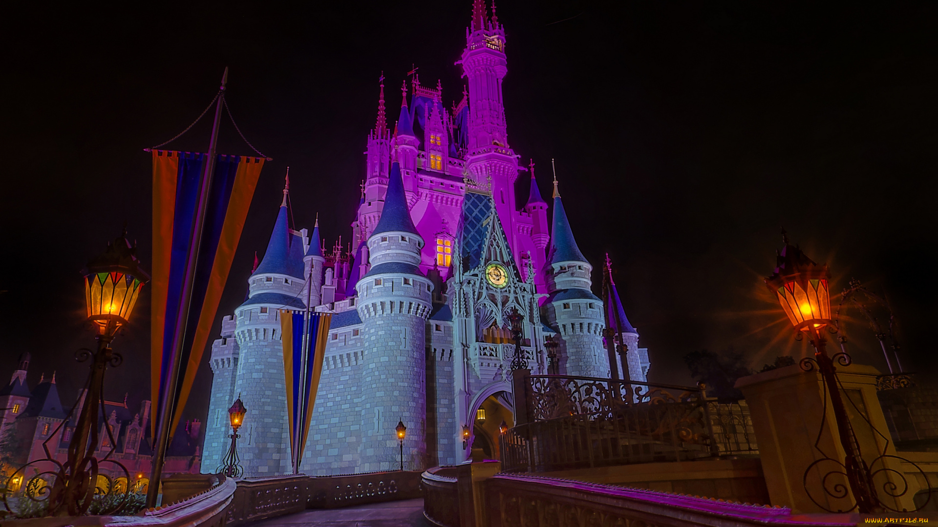 города, диснейленд, замок