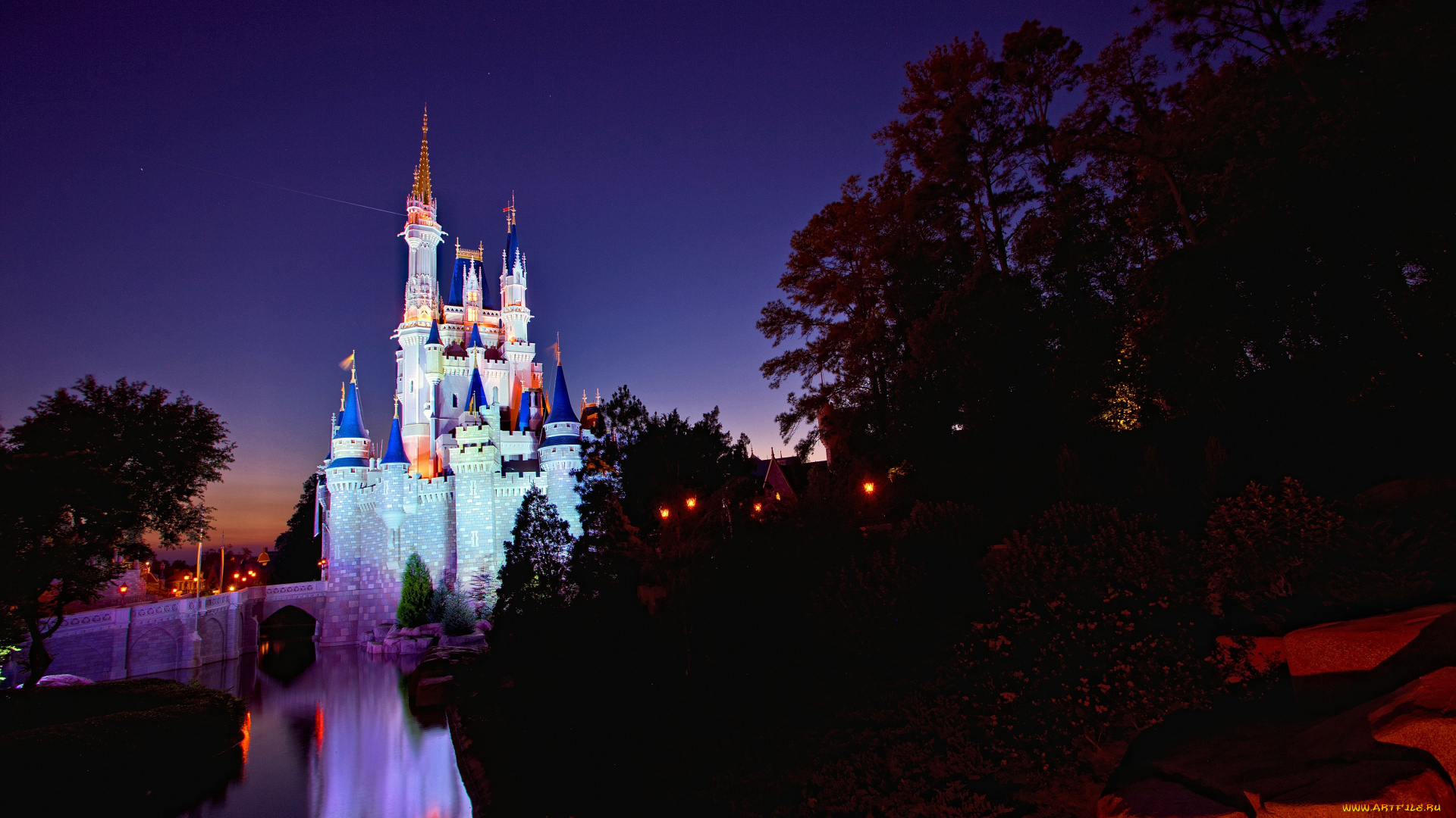 города, диснейленд, замок