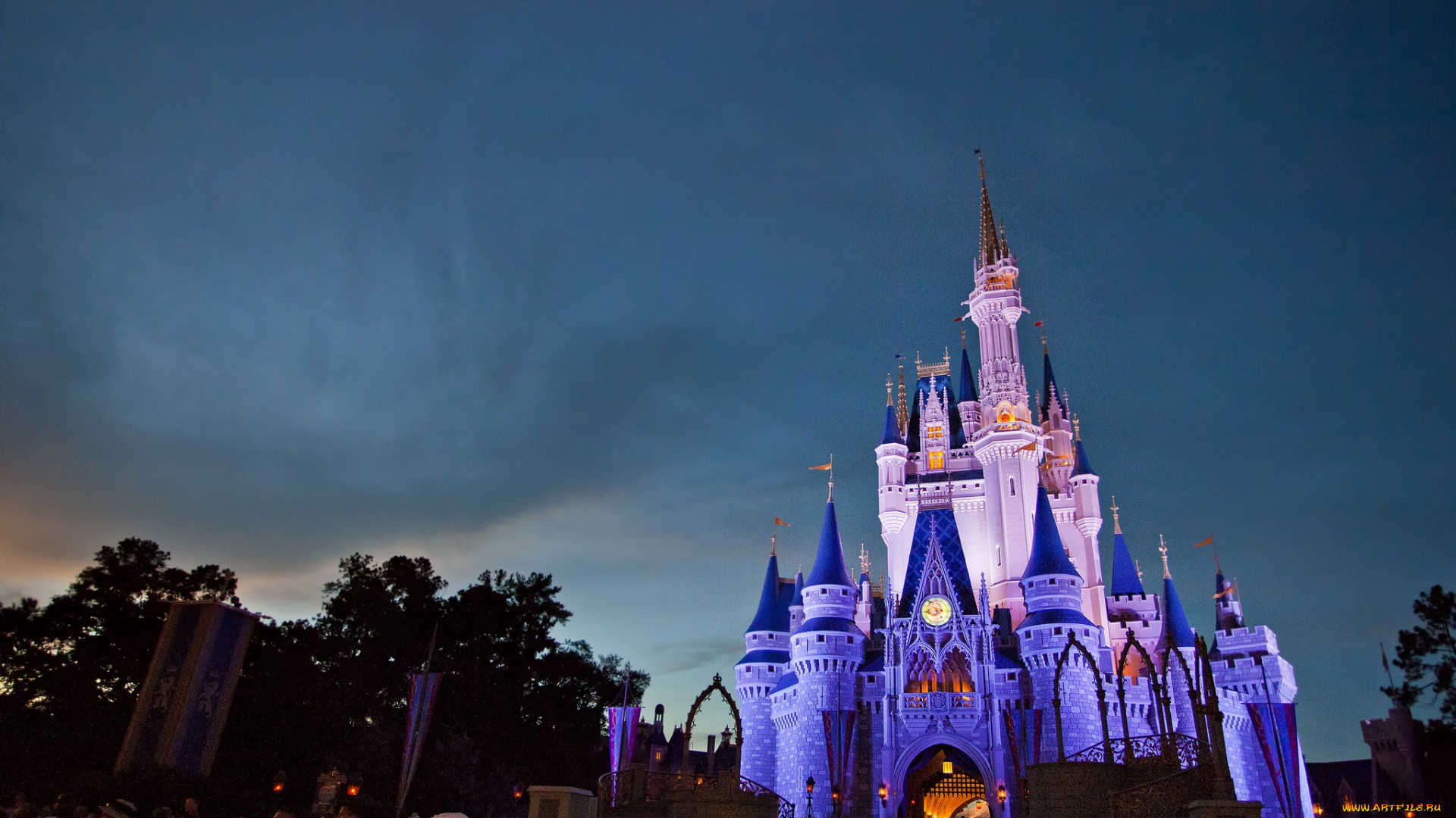 города, диснейленд, замок
