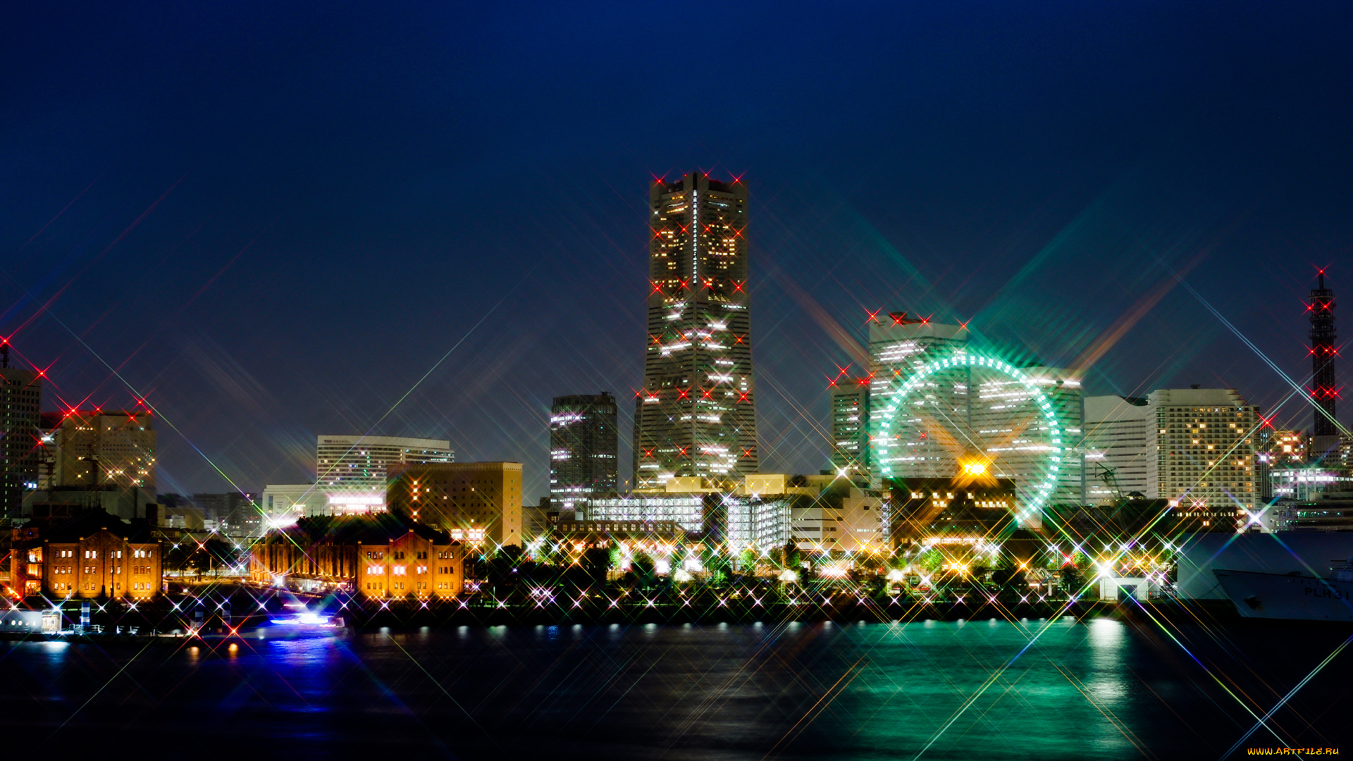 города, йокогама, Япония, hdr