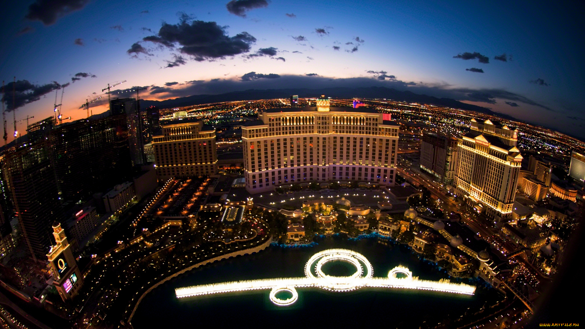 города, лас, вегас, сша, панорама