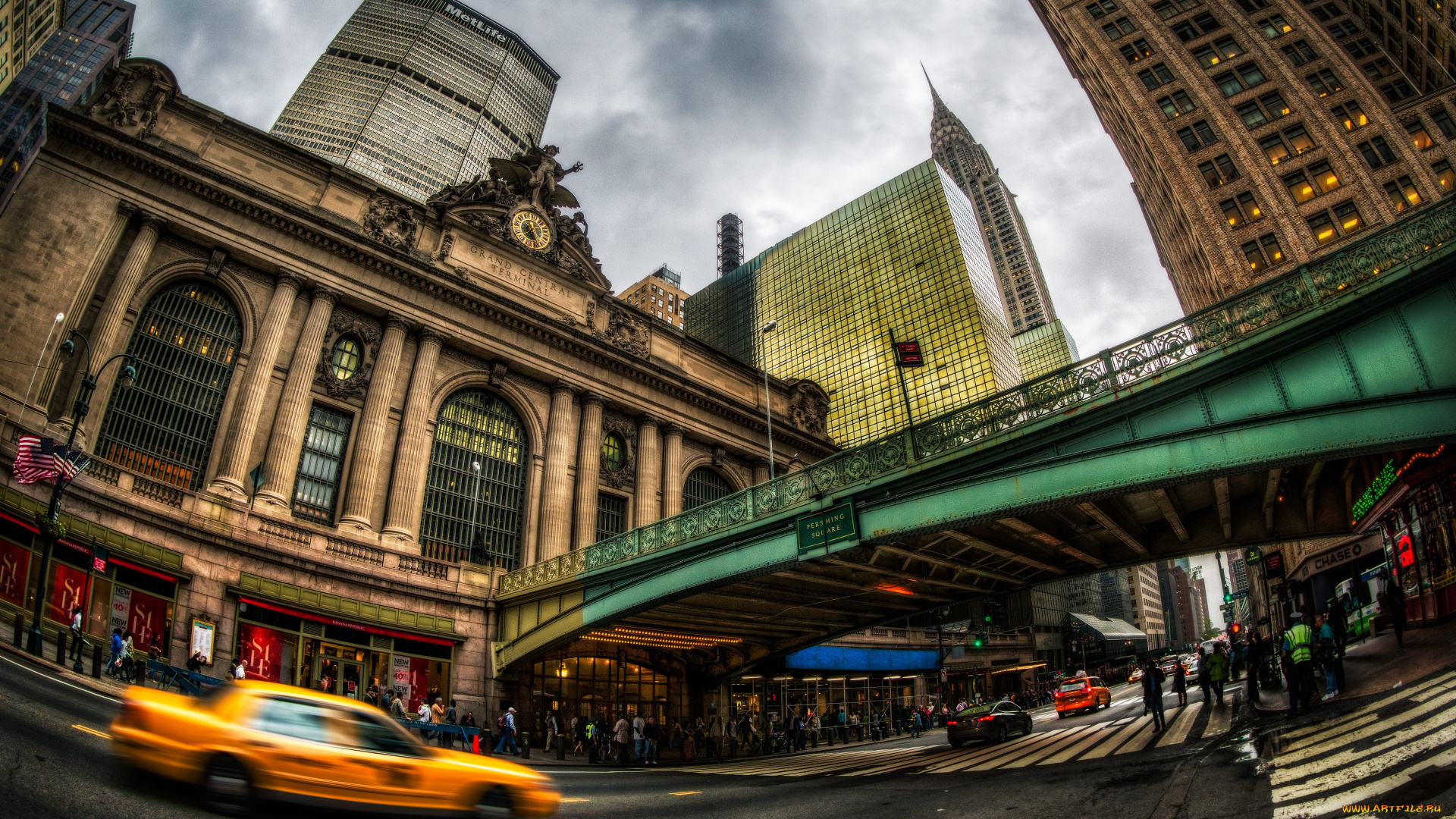 города, нью, йорк, сша, мегаполис, new, york, ny, usa, мост, вокзал