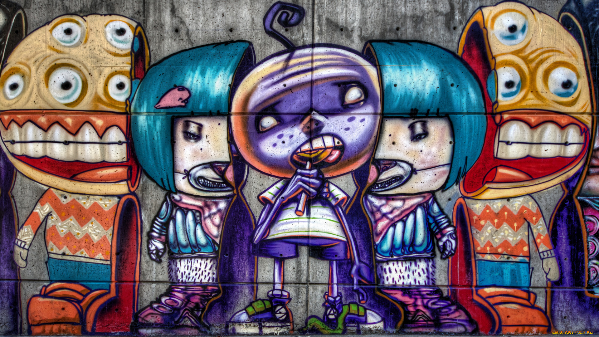 разное, граффити, денвер, стена, рисунок, арт