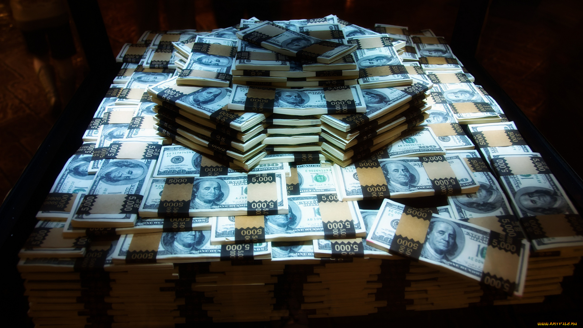 разное, золото, купюры, монеты, один, миллион, долларов