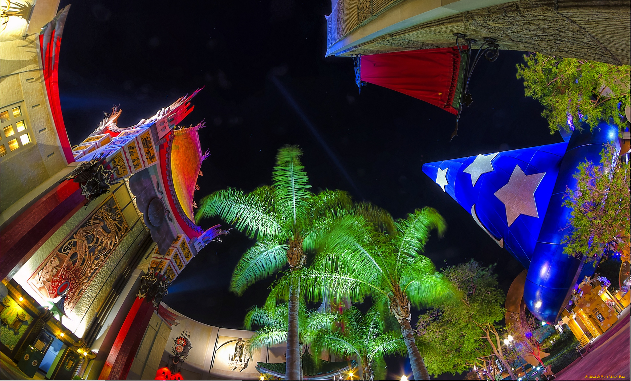 города, диснейленд, hdr