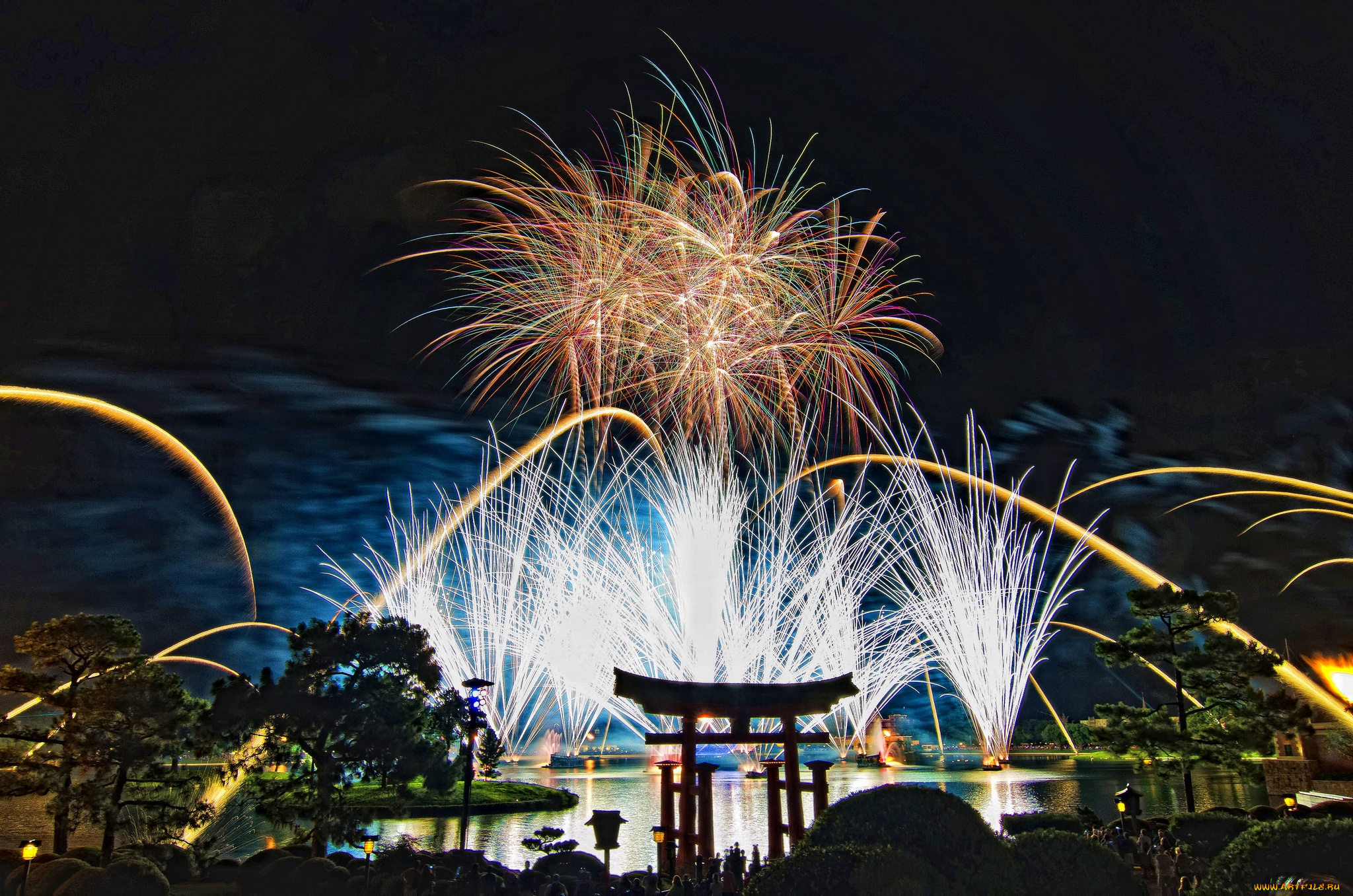 города, диснейленд, зрелище, представление, шоу, фейерверк, сша, штат, флорида