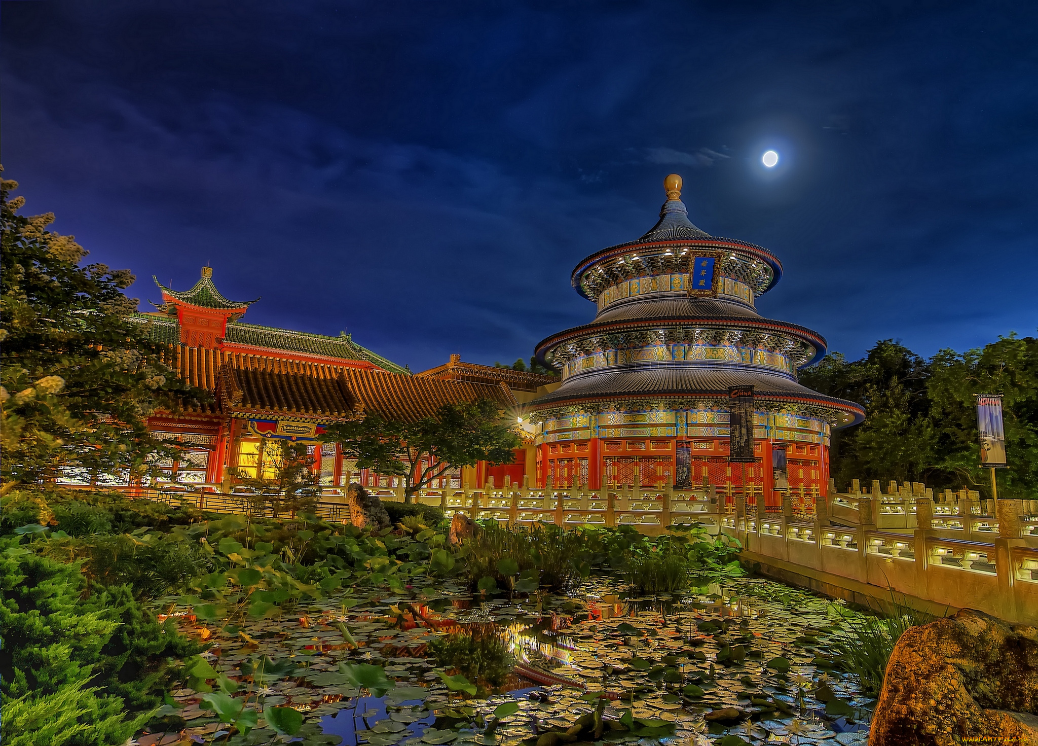 города, диснейленд, hdr