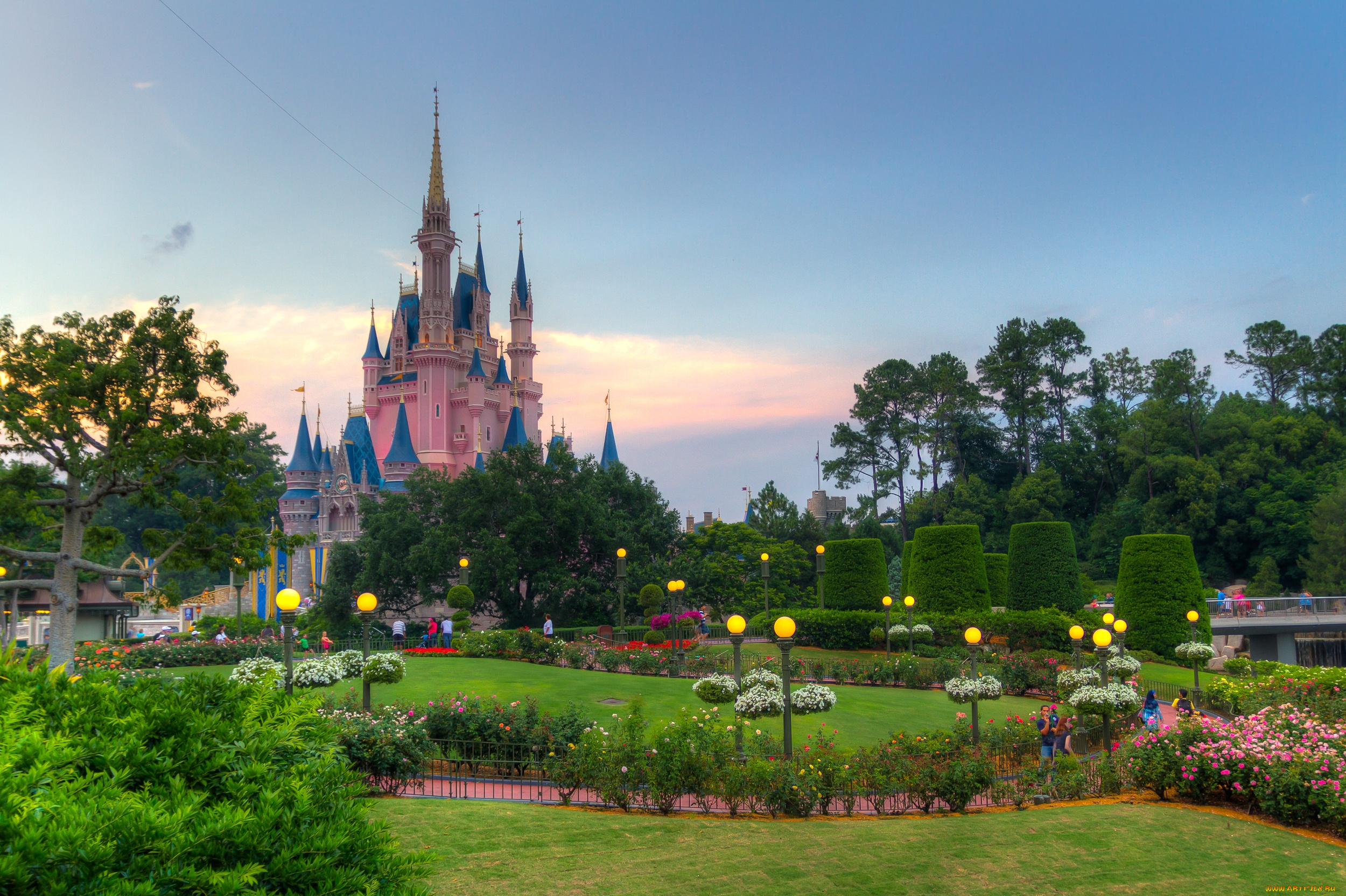 города, диснейленд, волшебное, королевство, замок, парк