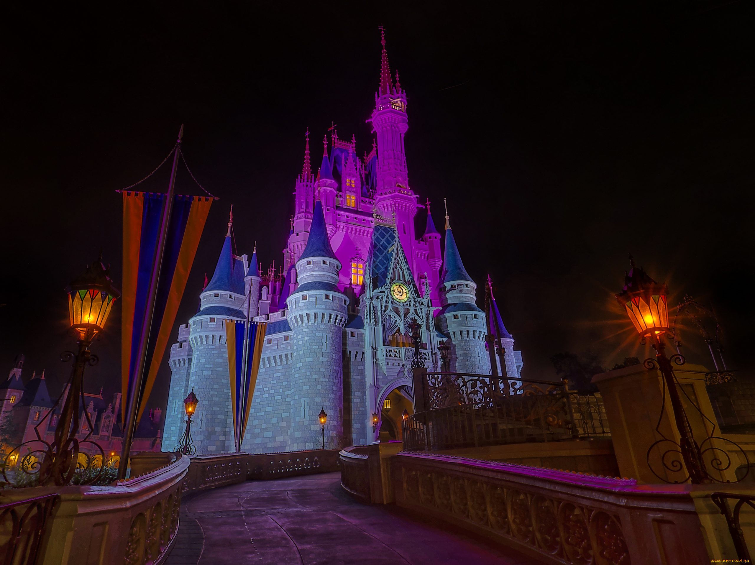города, диснейленд, замок