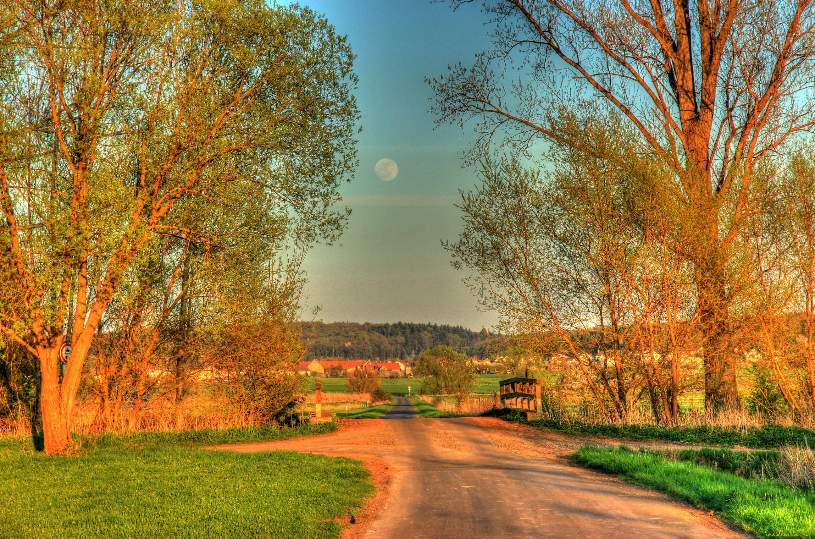 германия, хунген, города, пейзажи, пейзаж, растения, дома, деревья