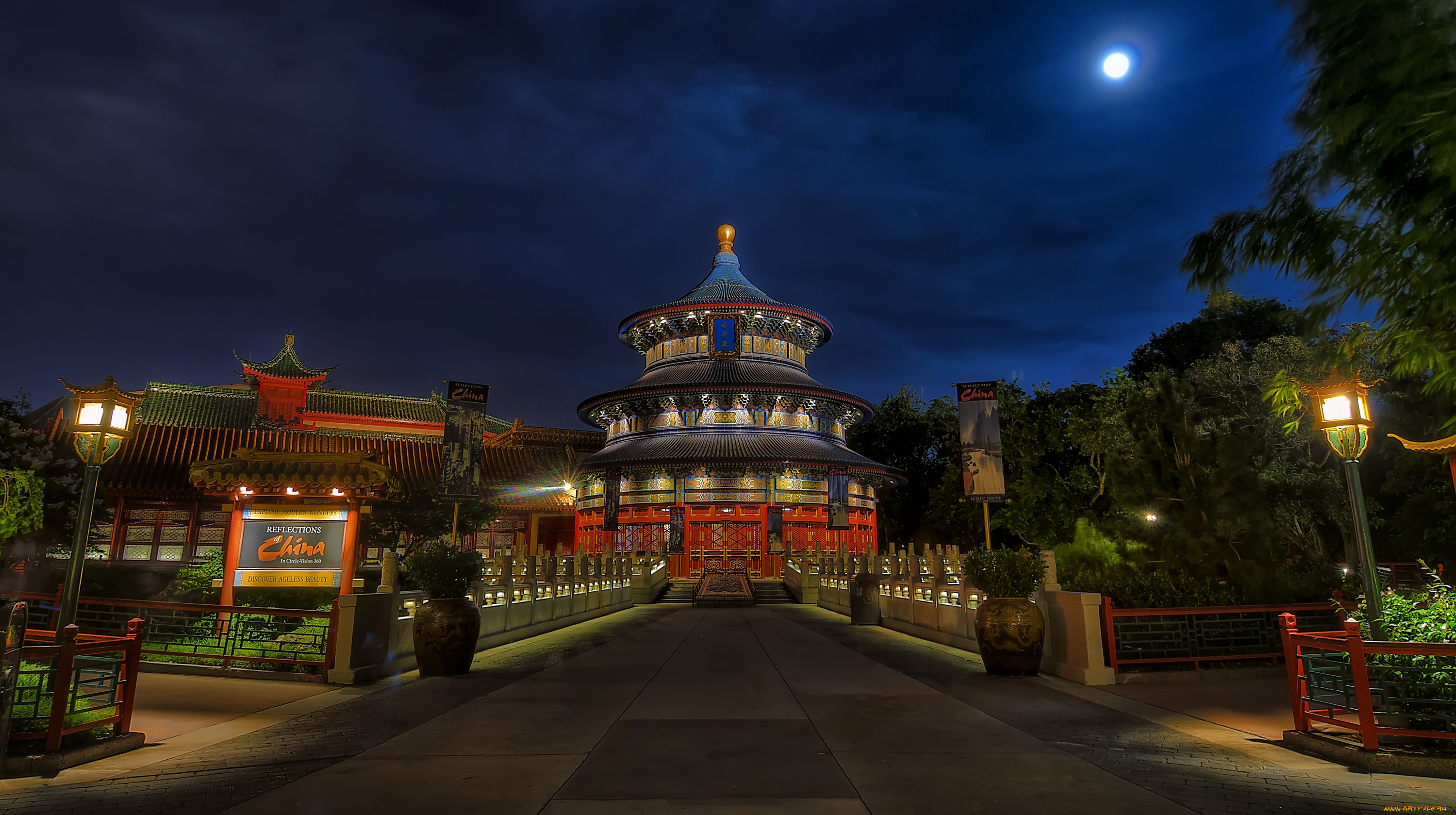 города, диснейленд, hdr