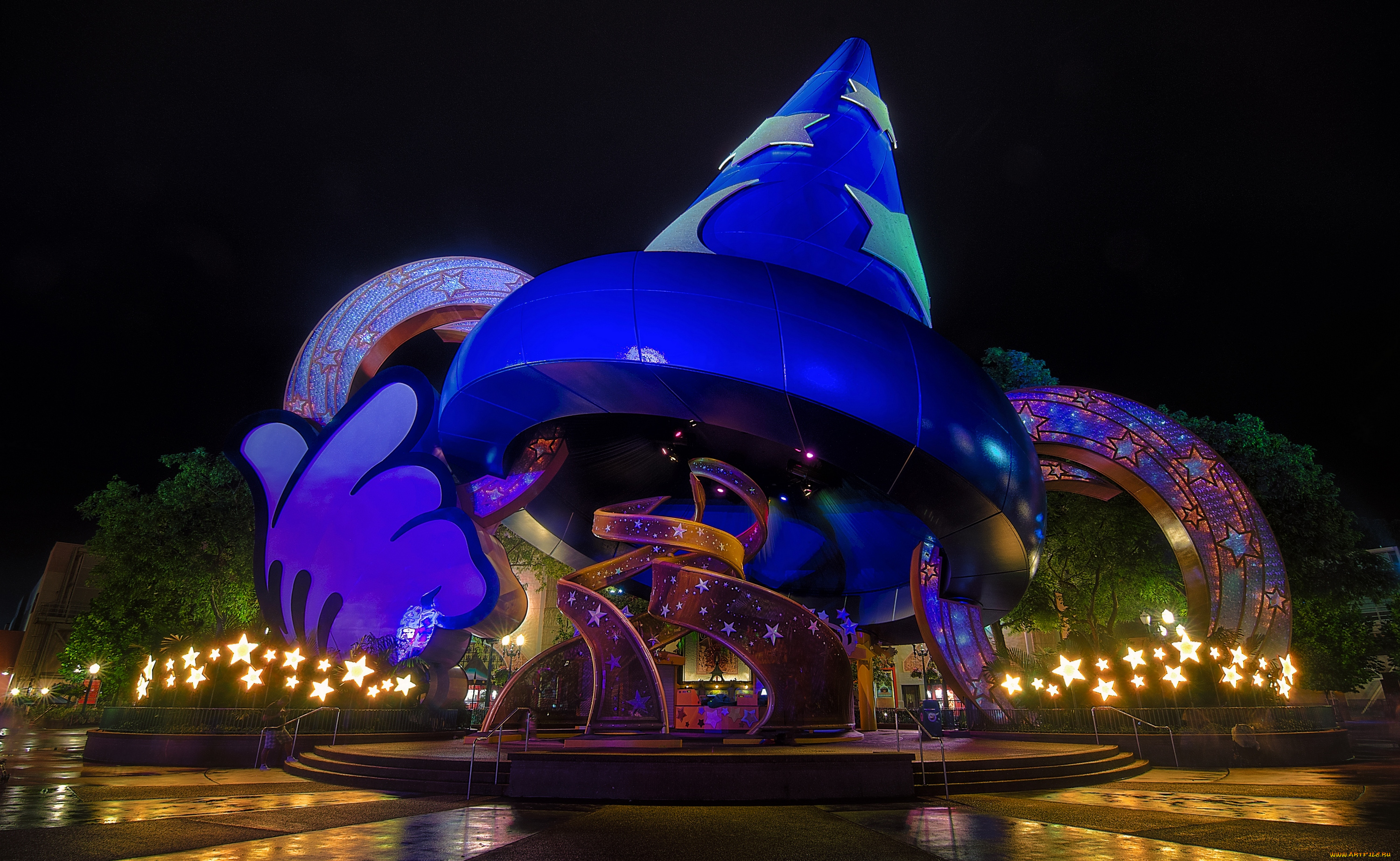 города, диснейленд, hdr