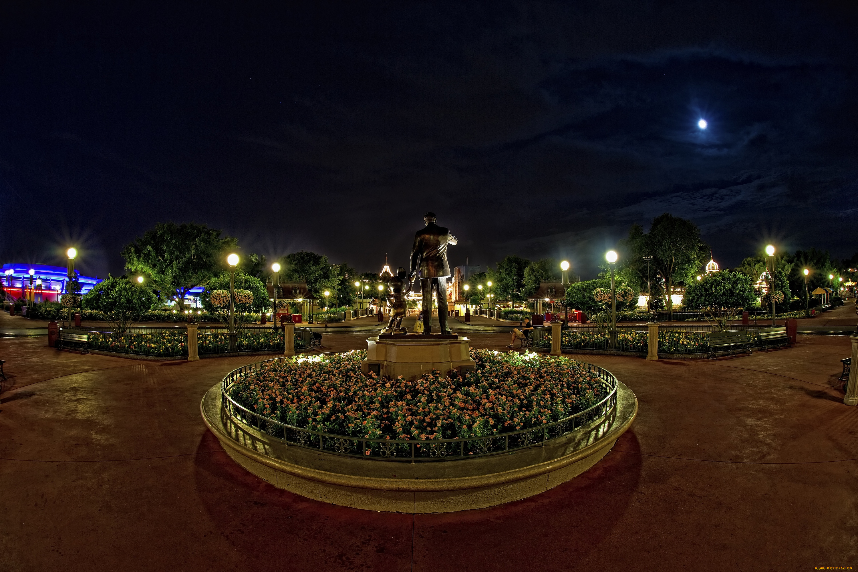 города, диснейленд, парк, уолт, дисней, микки, маус, памятник