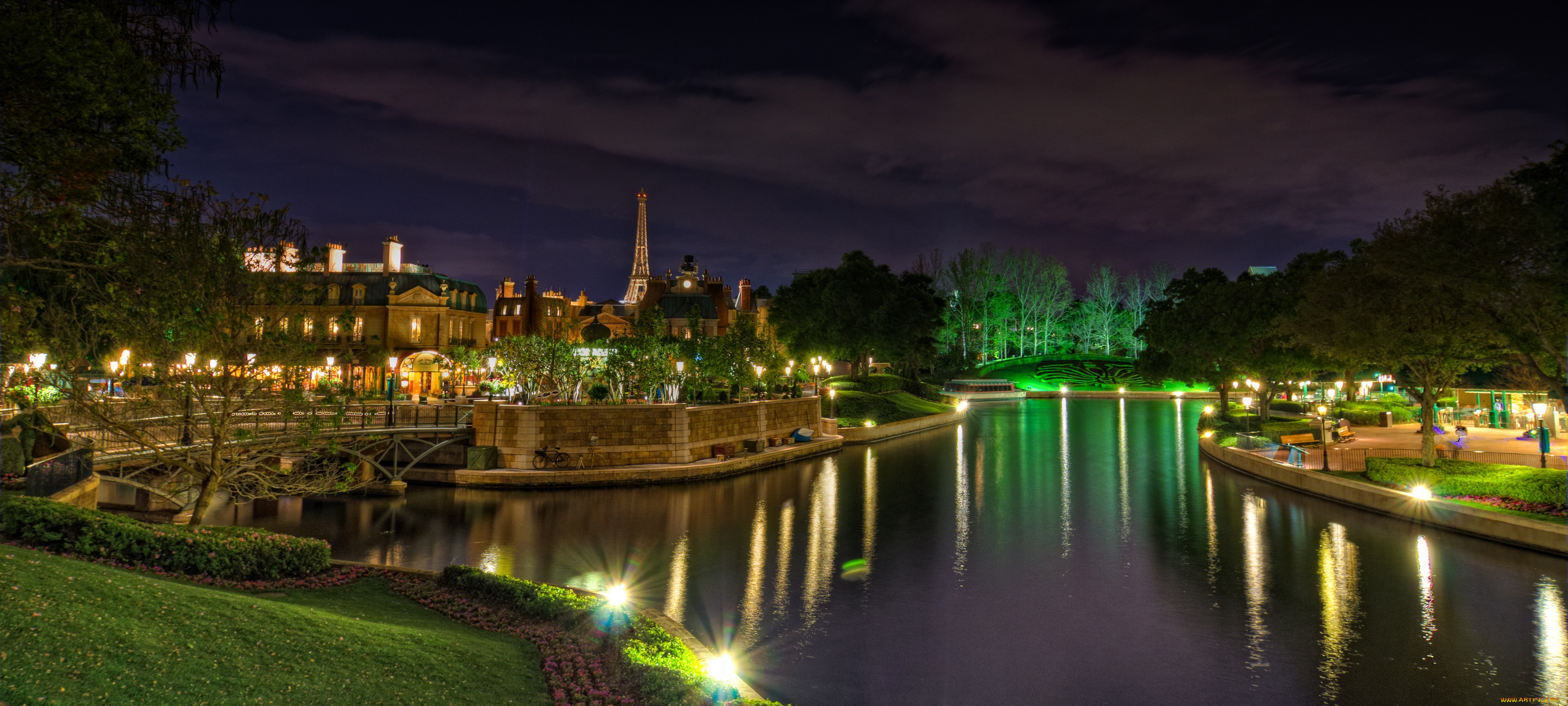 города, диснейленд, америка, штат, флорида, парк, диснея, кусочек, парижа