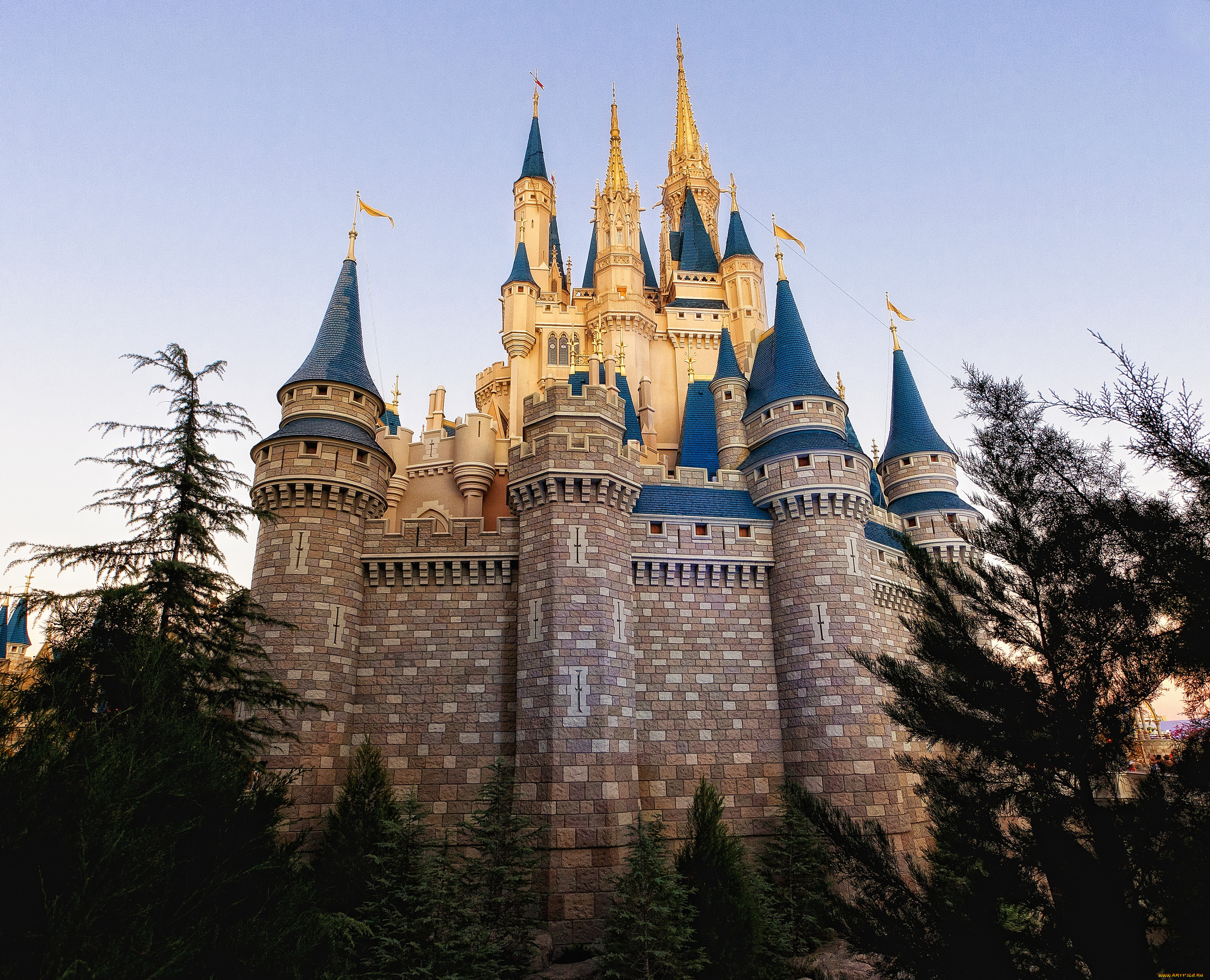 города, диснейленд, замок