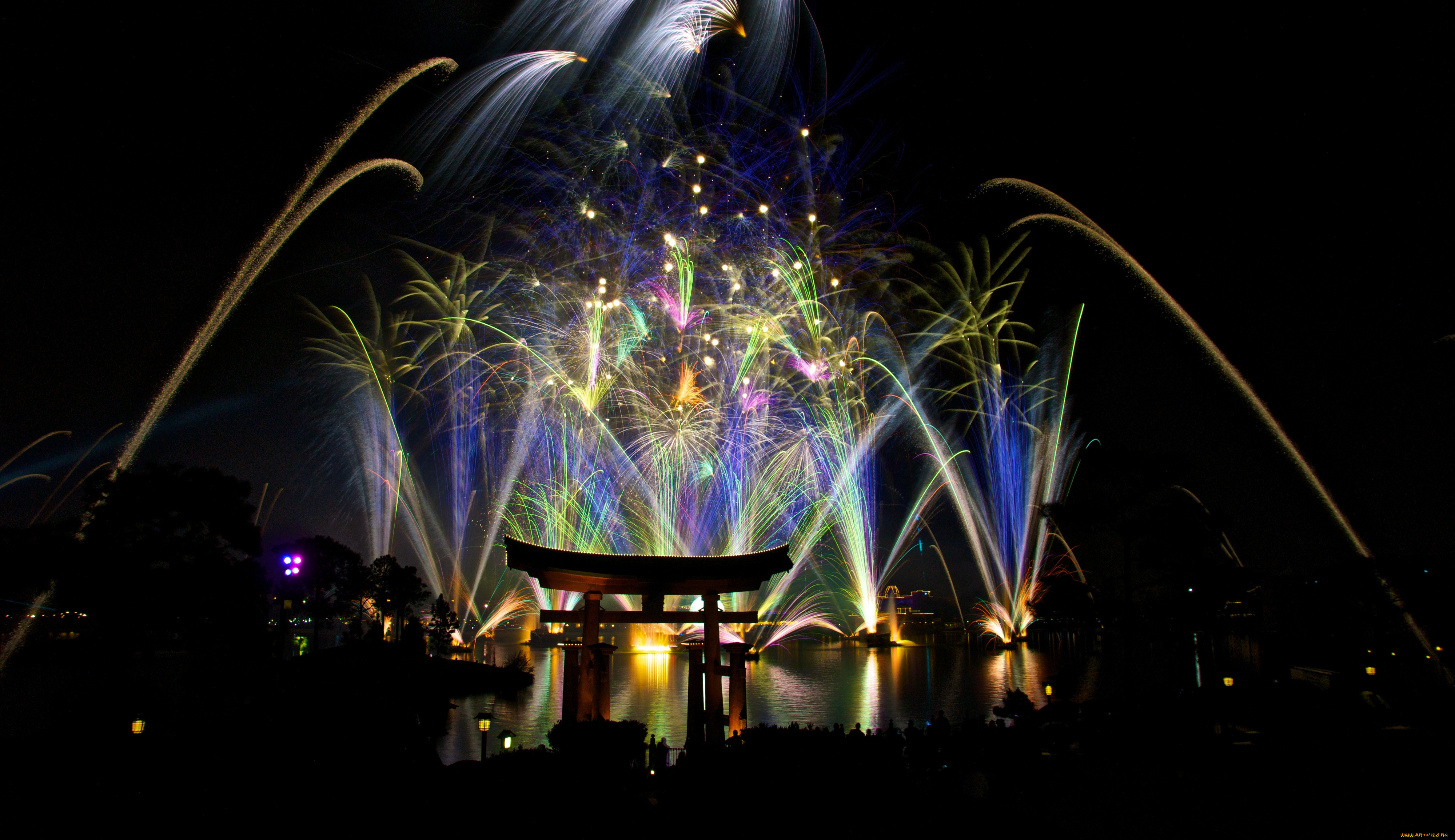 города, диснейленд, зрелище, фейерверк, иллюминация, шоу