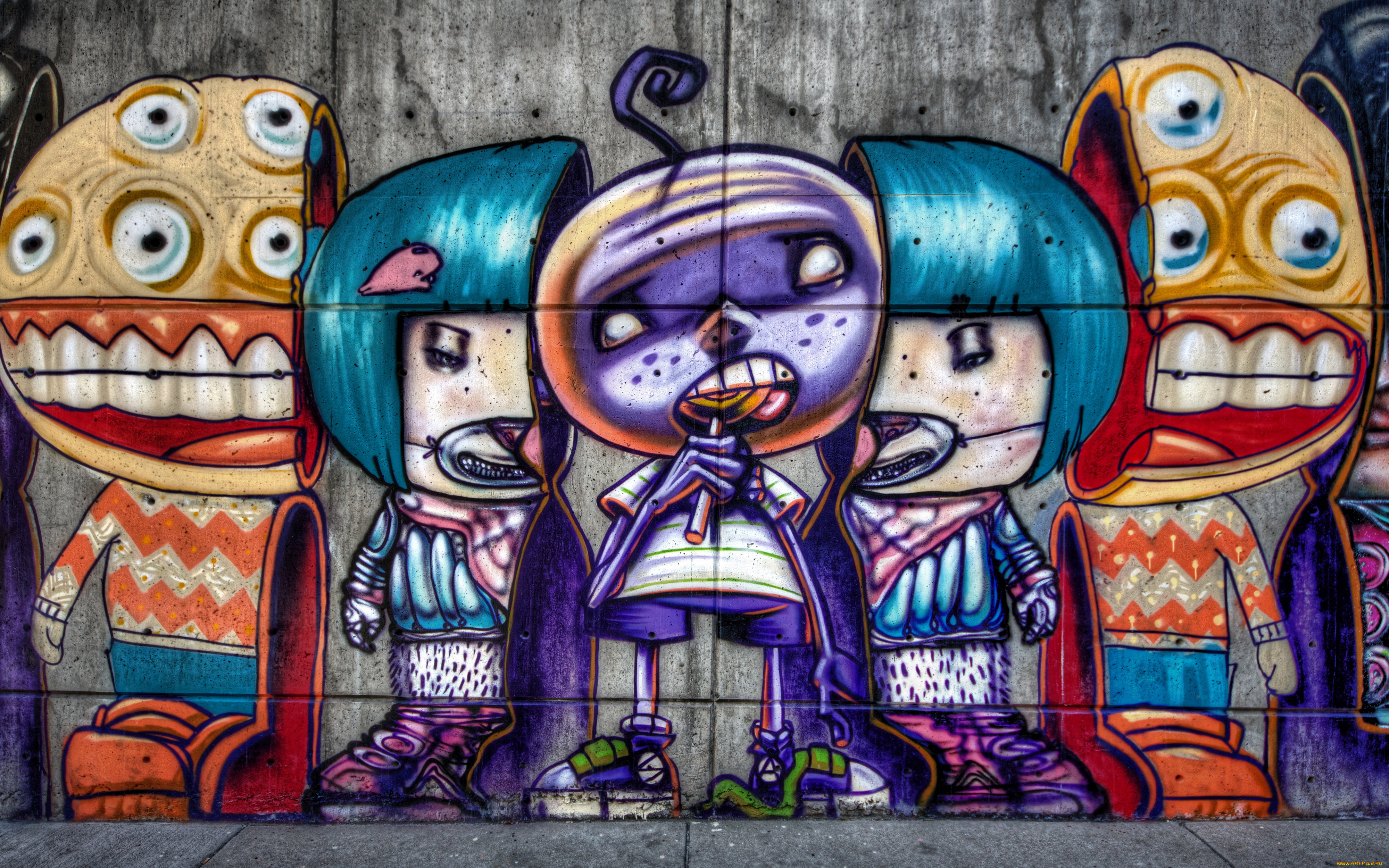 разное, граффити, денвер, стена, рисунок, арт