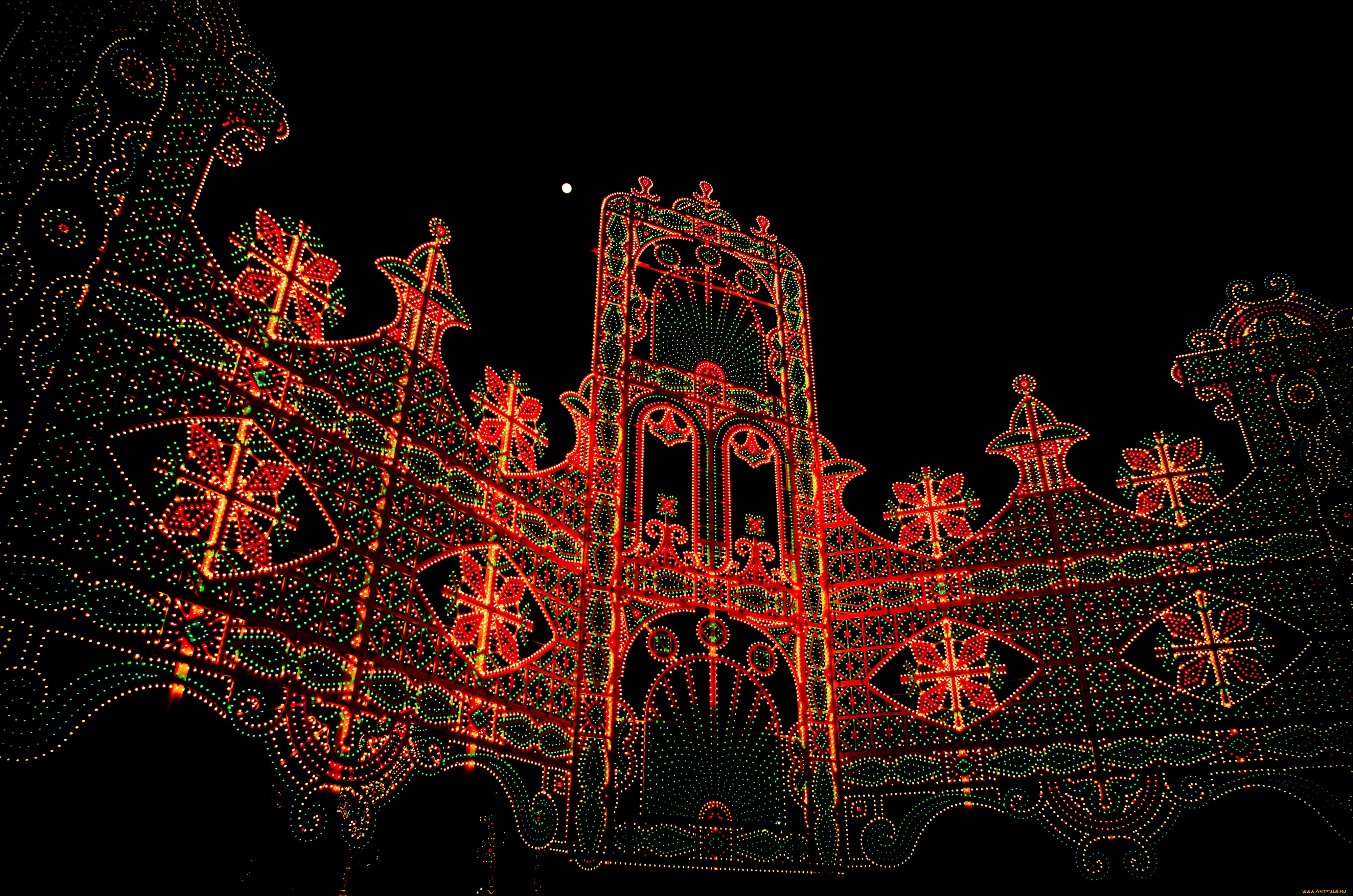 разное, иллюминация, огни