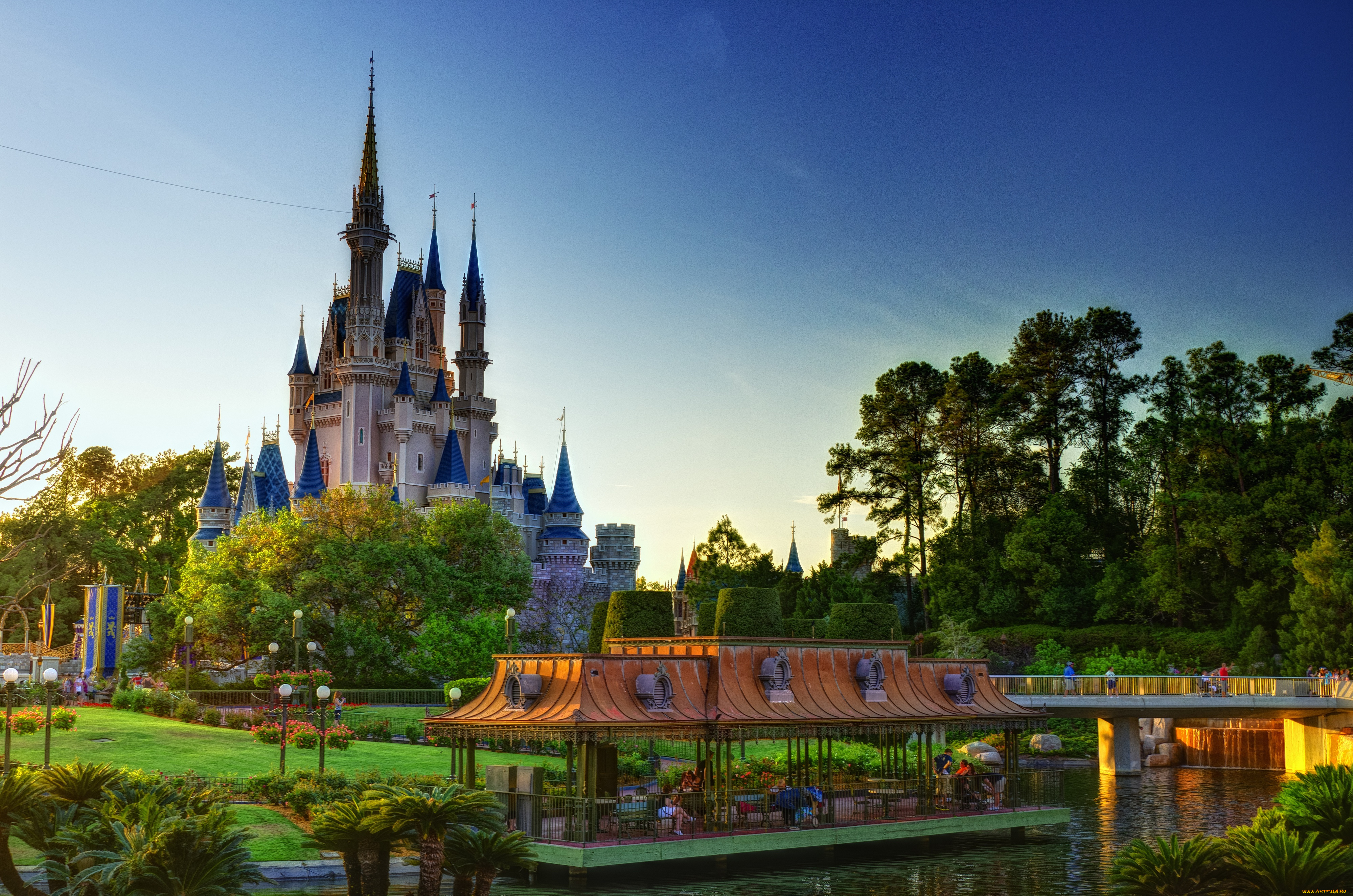 города, диснейленд, замок, дворец