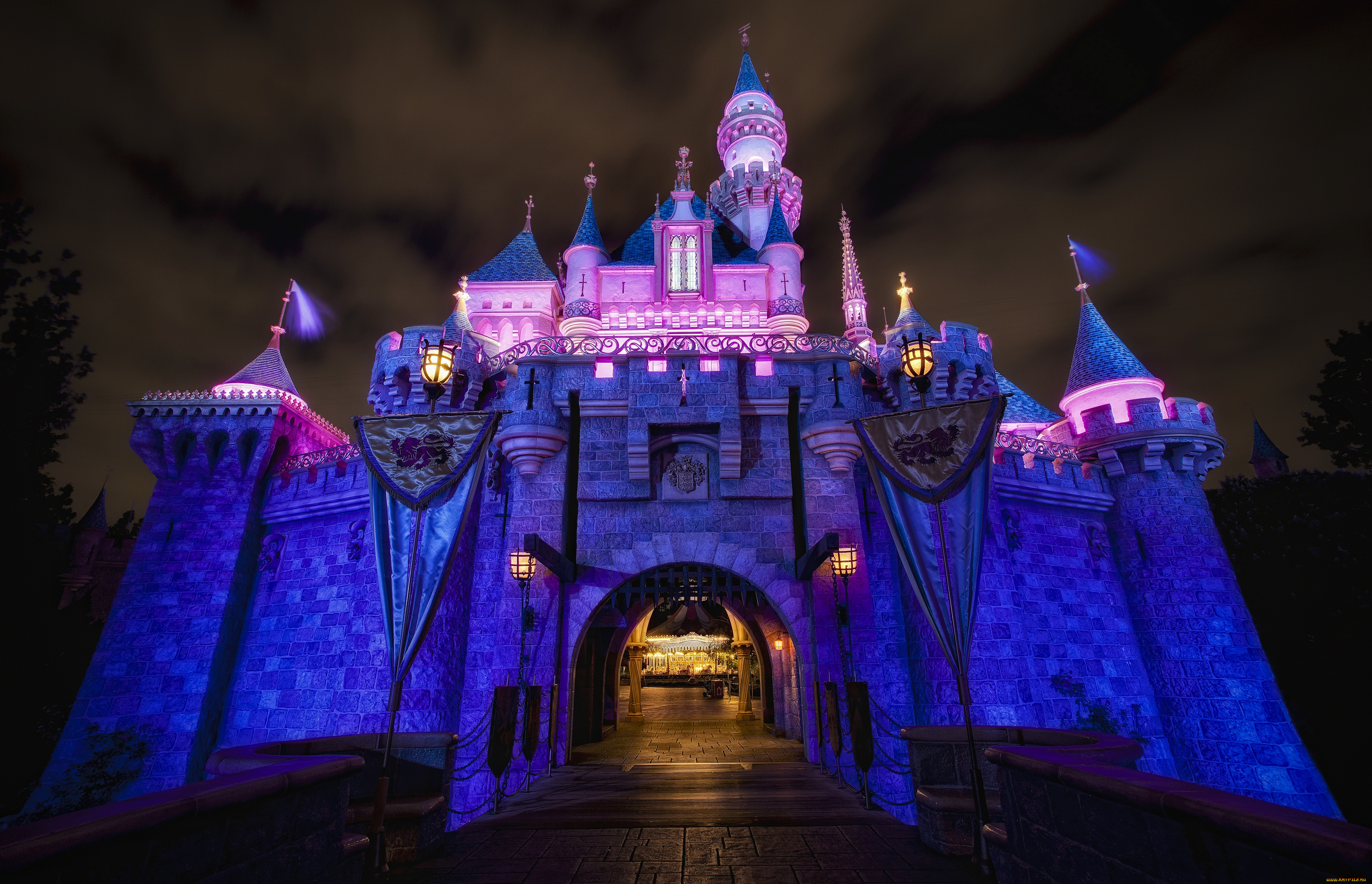 города, диснейленд, замок